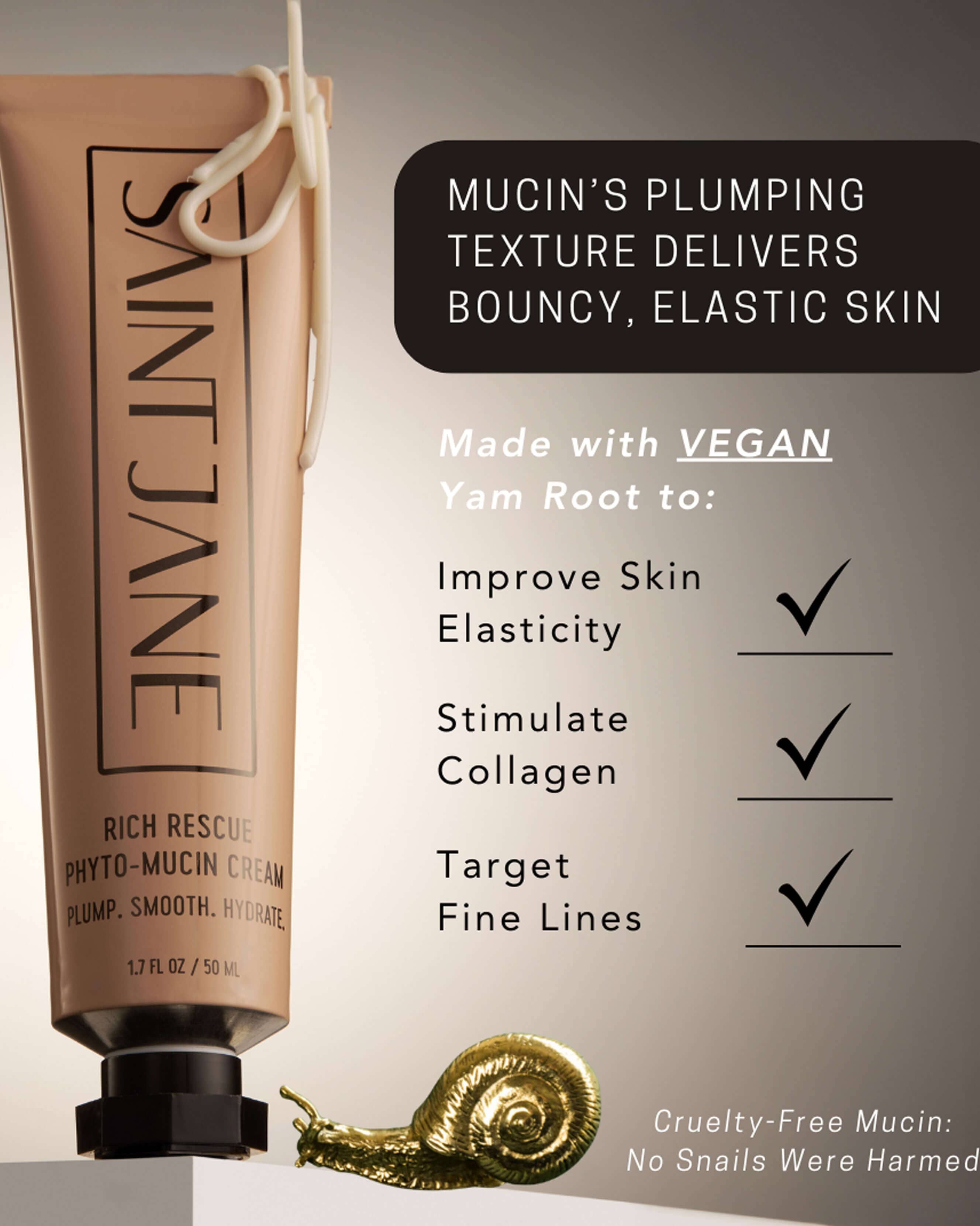 Rich Rescue Phyto Mucin Cream - Hydrating & Anti-Aging Face Moisturizer for Dry & Sensitive Skin | Day & Night Skincare Routine