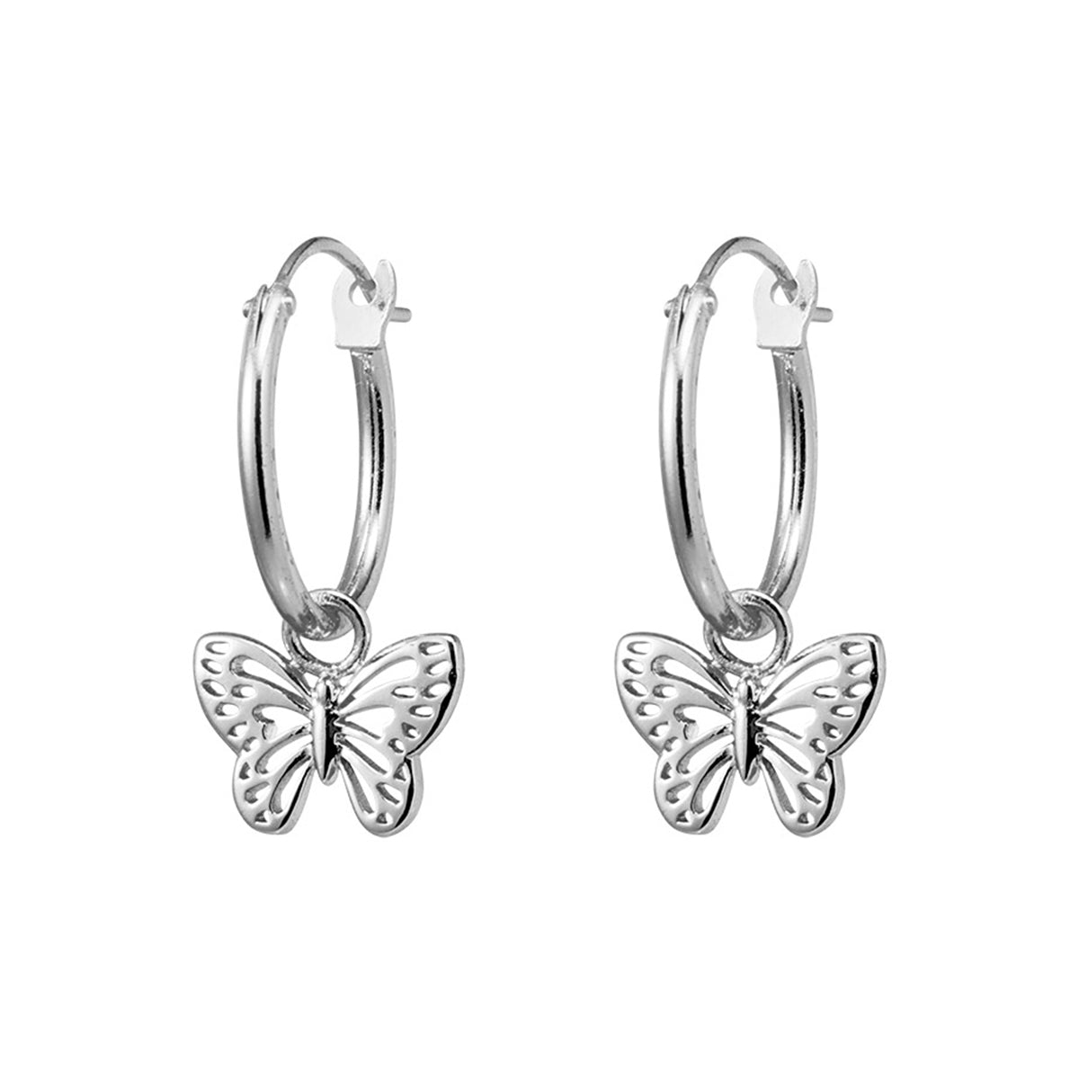 Butterfly Hoops Earrings for Women - Dainty Gold Plated Stainless Steel Earrings for Everyday Wear | Perfect for Casual Outfits, Parties & Gifts