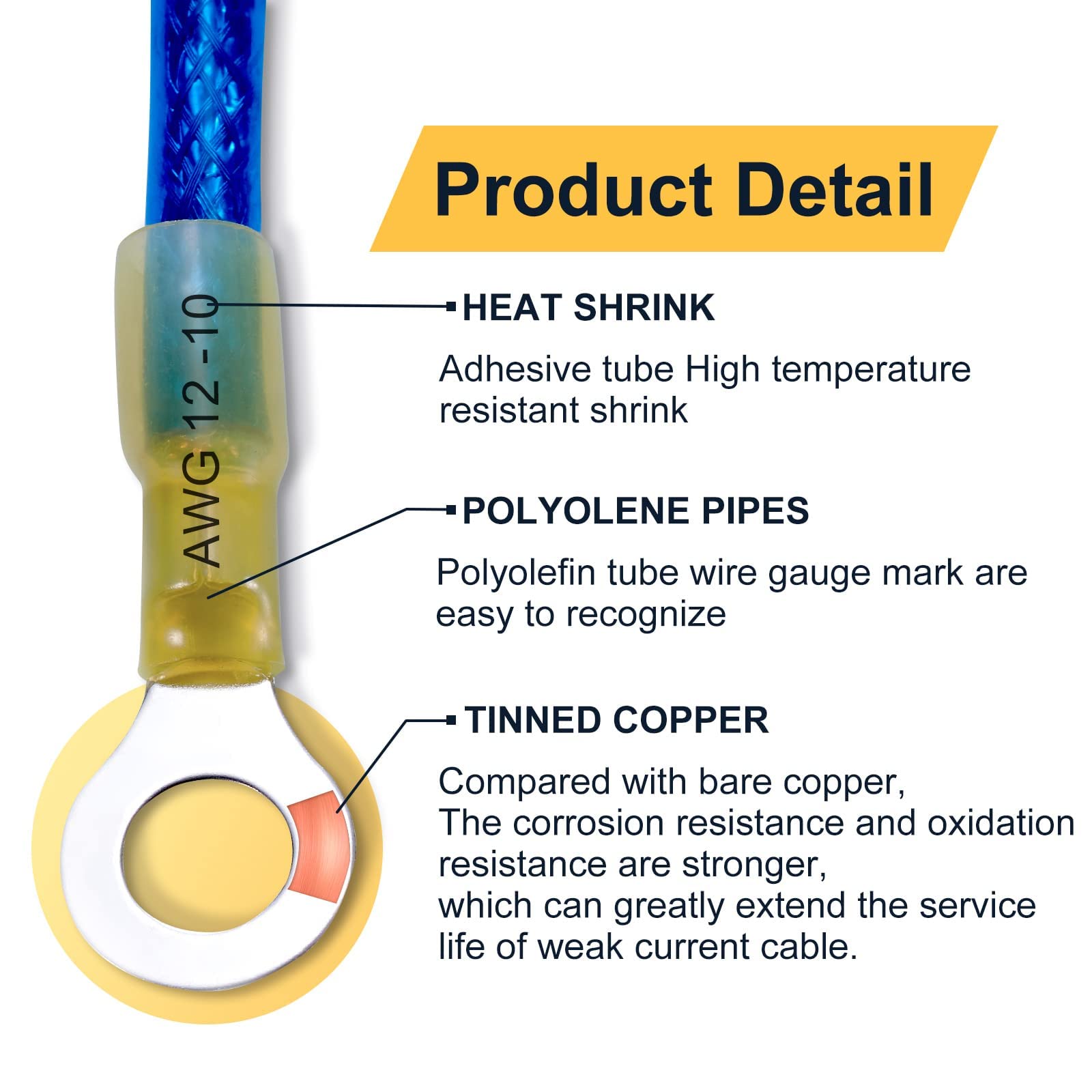 620PCS Heat Shrink Wire Connectors Kit - Marine Grade Waterproof Electrical Terminals, Butt, Spade, Fork & Ring Connectors for Automotive, Boat & Home Wiring Applications