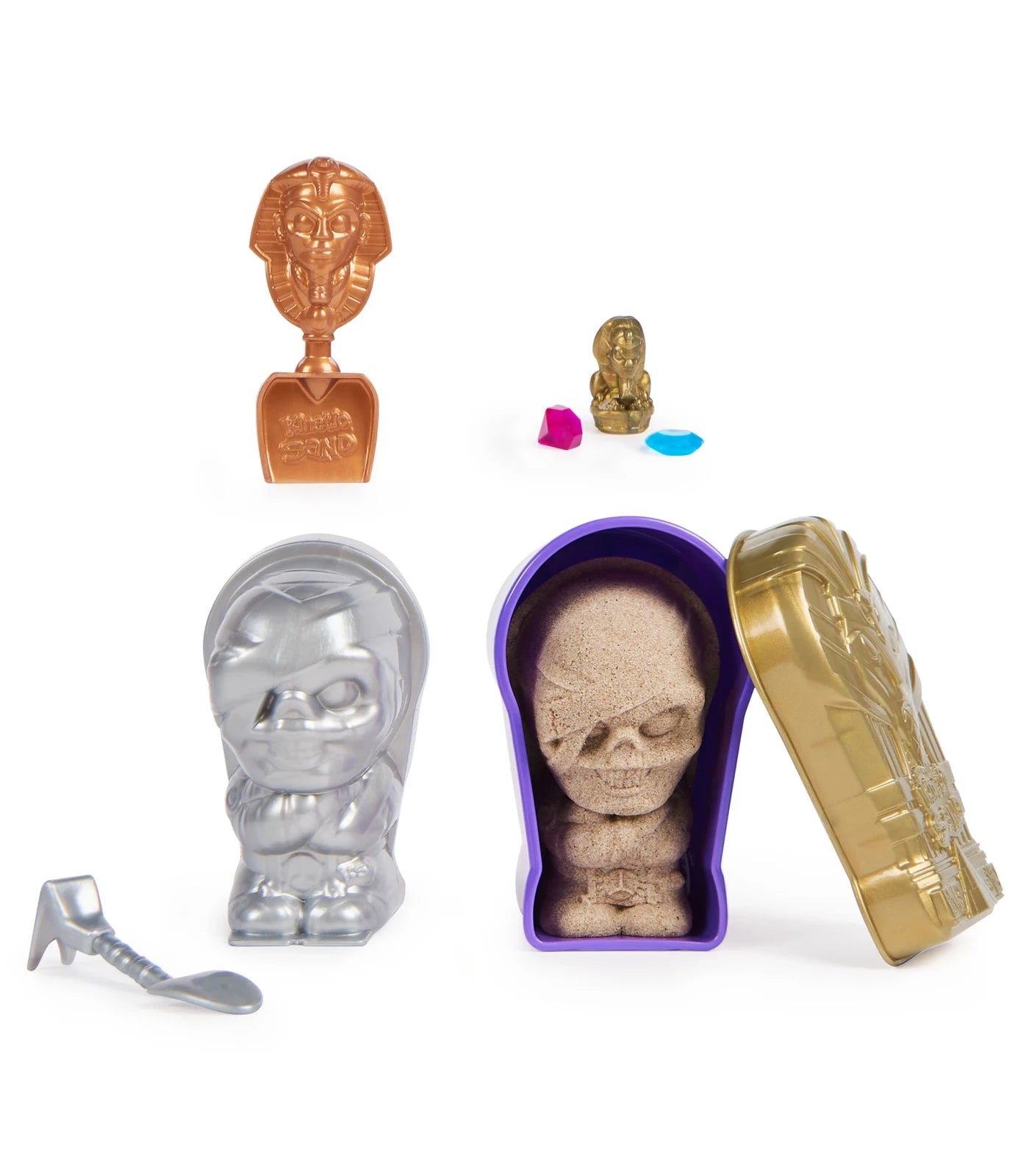 Kinetic Sand Mummy Tomb - Moldable & Sensory Play Sand for Kids - Perfect for Halloween, Ancient Egypt Theme Parties & Stress Relief