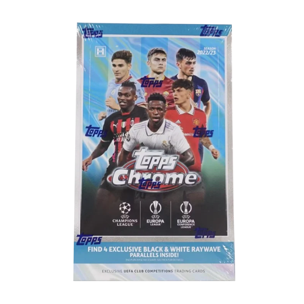 2022-2023 Topps Chrome UEFA Club Competition Lite Box - Soccer Trading Cards for Collectors & Fans - Perfect for Gifts, Display & Trading