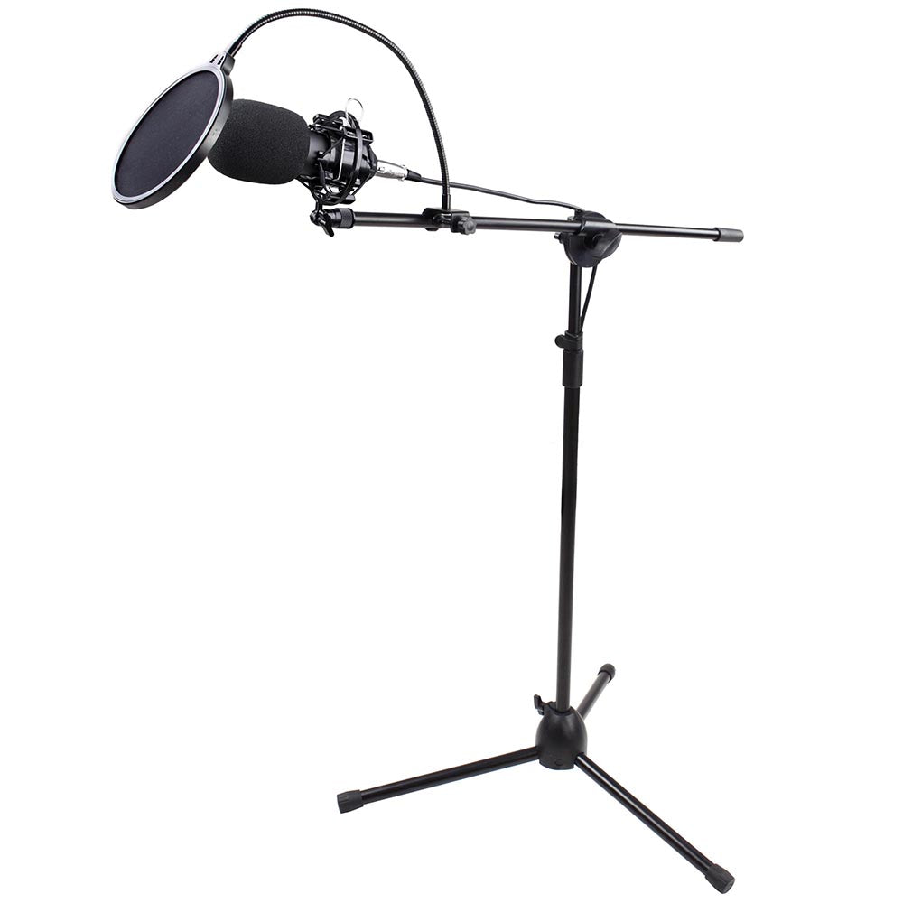Professional BM800 Condenser Microphone Kit with Shock Mount - Studio Recording, Podcasting & Voice Over Equipment for Home Studio, Streaming & YouTube Content Creation