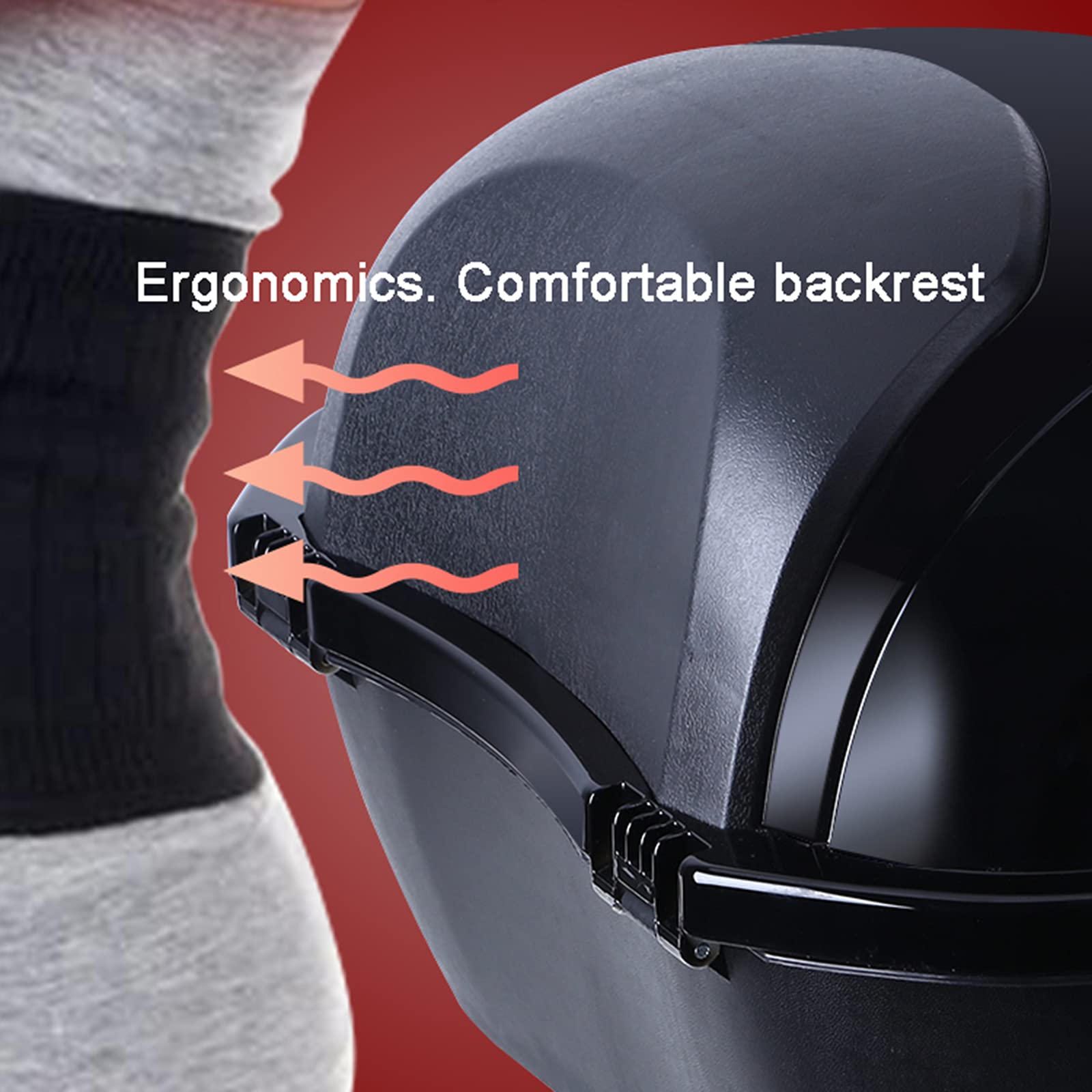 Motorcycle Trunk Box - Matte Black Storage Case for Scooter & Bike - Outdoor Riding Accessory