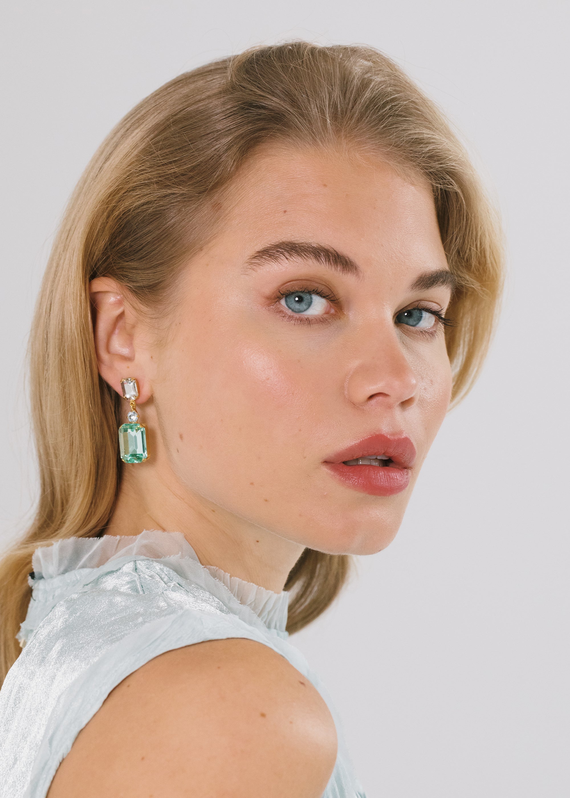 Justine Earrings | Genuine Chrysolite Gemstone Jewelry for Women | Elegant Dangle Earrings for Parties, Weddings & Special Occasions