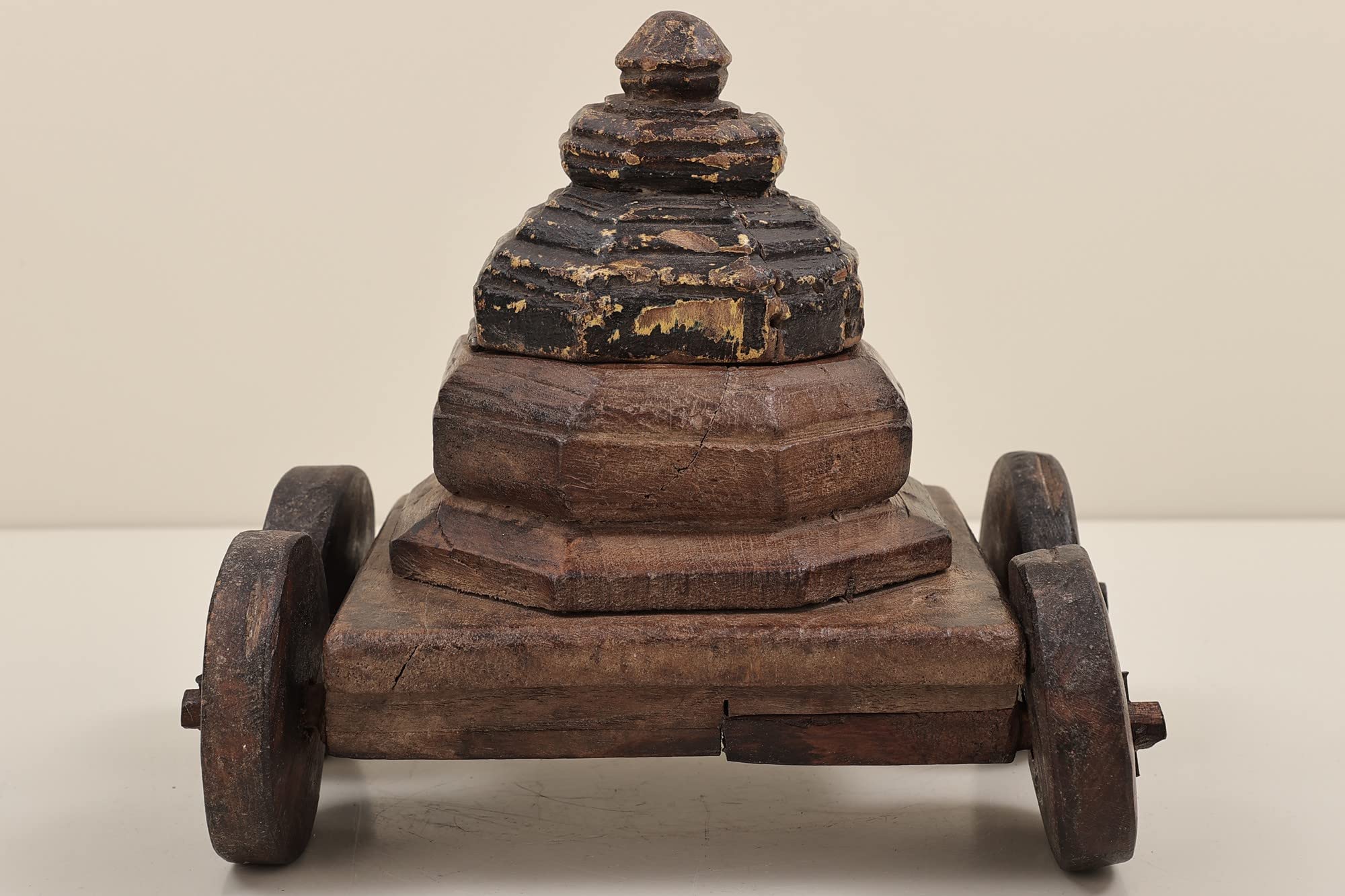 Handmade Mango Wood Spice Box with Wheel | Traditional Indian Spice Organizer | Kitchen Storage & Home Decor | Perfect for Spice Lovers & Cooking Enthusiasts