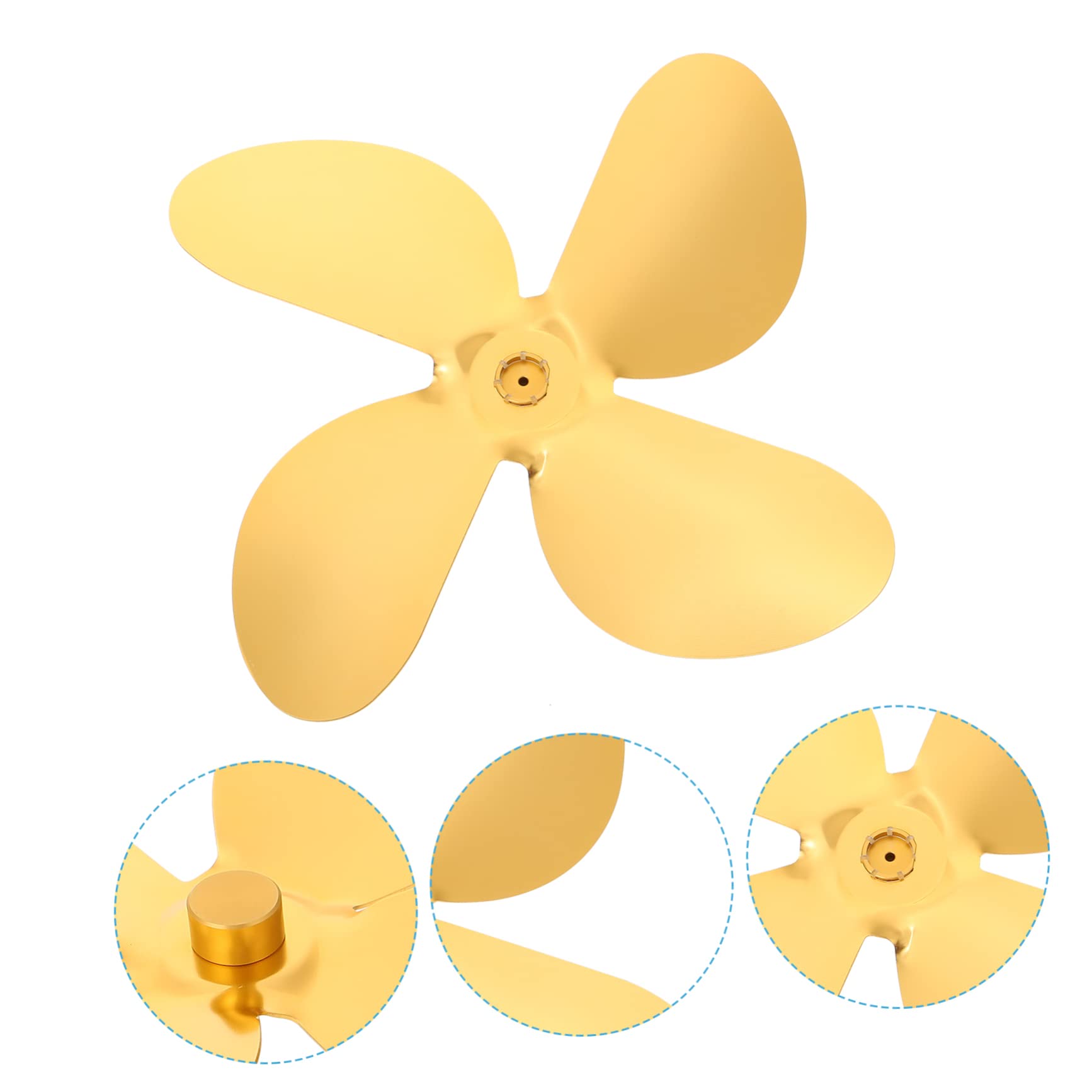BUTIFULSIC 1 Set of Fireplace Fan Blades - Heat-Powered Silent Stove Fan Replacement Parts - Durable Metal Fan Accessories for Fireplace & Wood Stove - Perfect for Home Heating & Energy Efficiency