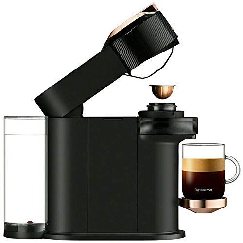 De'Longhi Nespresso Vertuo Next Coffee & Espresso Machine - Black with Rose Gold | Single-Serve Pod Brewer for Home & Office Use