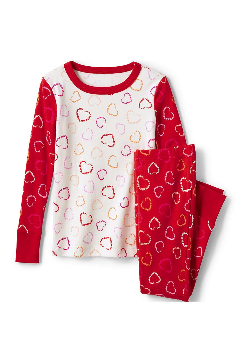 Lands' End Kids Pattern Snug Fit Pajama Set - Soft Cotton Pajamas for Boys & Girls - Perfect for Sleepovers, Bedtime & Cozy Nights