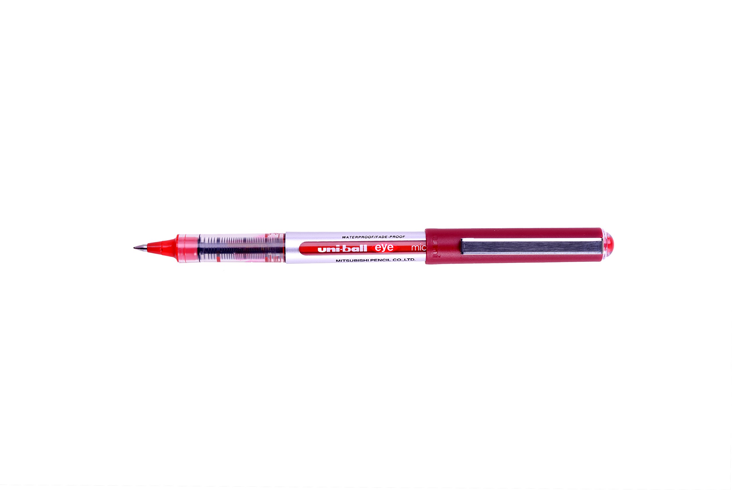 Uni-ball UB-150 Eye Micro Rollerball Pens - 12 Pack with Red Super Ink, 0.5mm Fine Tip for Smooth Writing - Perfect for Office, School, Note Taking & Gift Giving