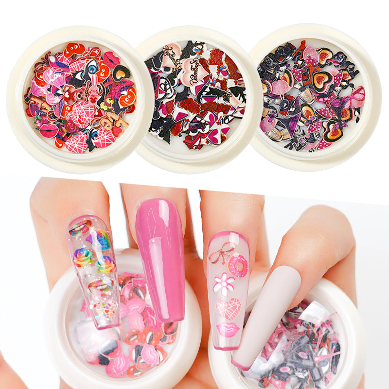 Love and Party Ultra Thin Nail Art Stickers - Waterproof DIY Nail Decals for Women, Girls - Perfect for Parties, Weddings, Holidays & Special Occasions