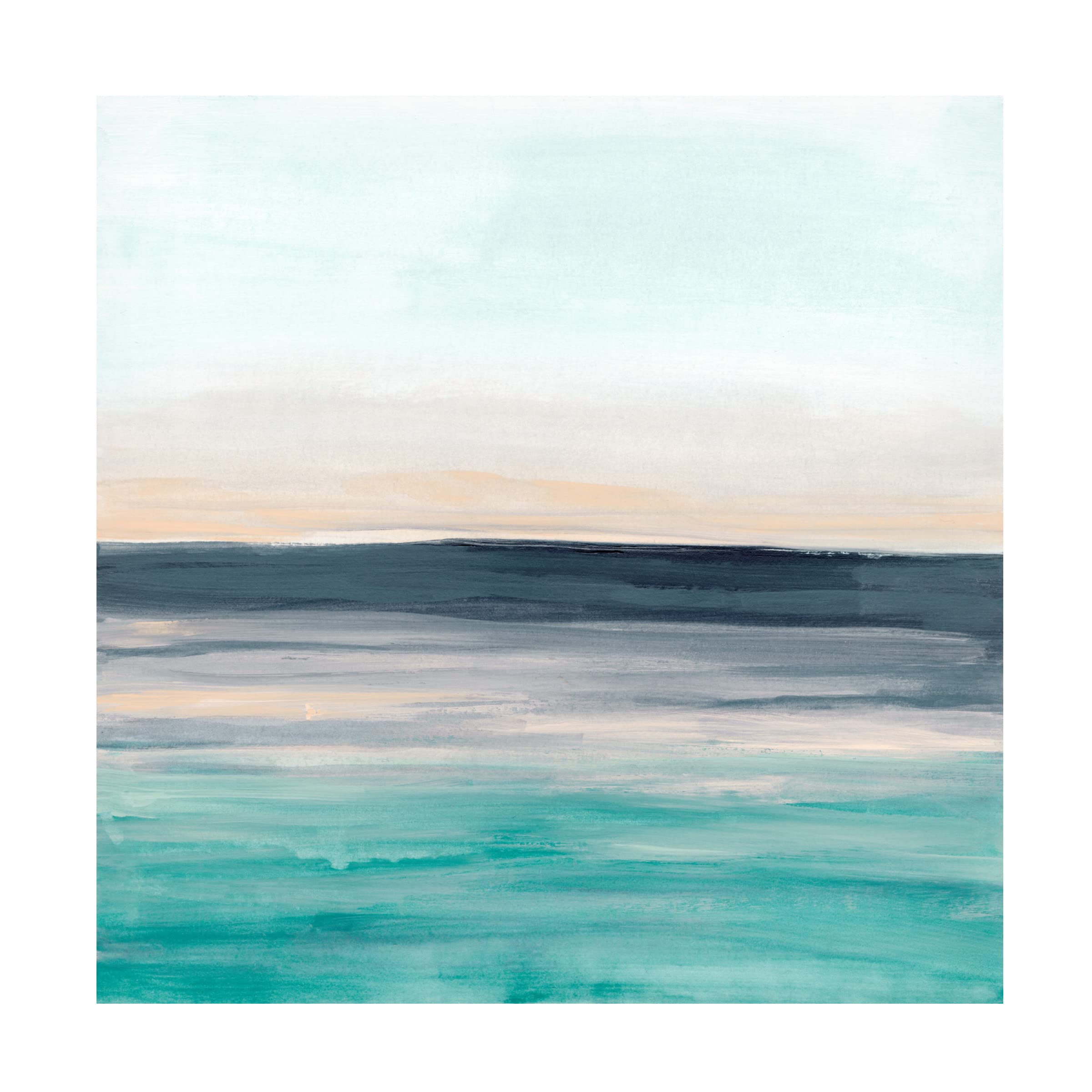 June Erica Vess 'Sea Rise II' Canvas Wall Art Print - Coastal Beach Decor for Living Room, Bedroom & Office