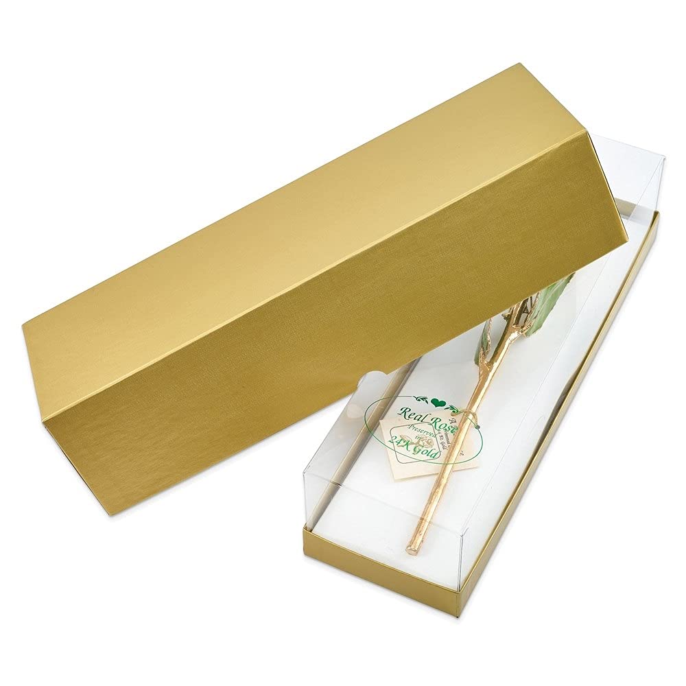 Premium Lacquer-Dipped Gold Trim Liberty Rose - Elegant Home Decor, Wedding Centerpiece, Bridal Bouquet, Gift for Her - Perfect for Anniversaries, Valentine's Day & Special Occasions