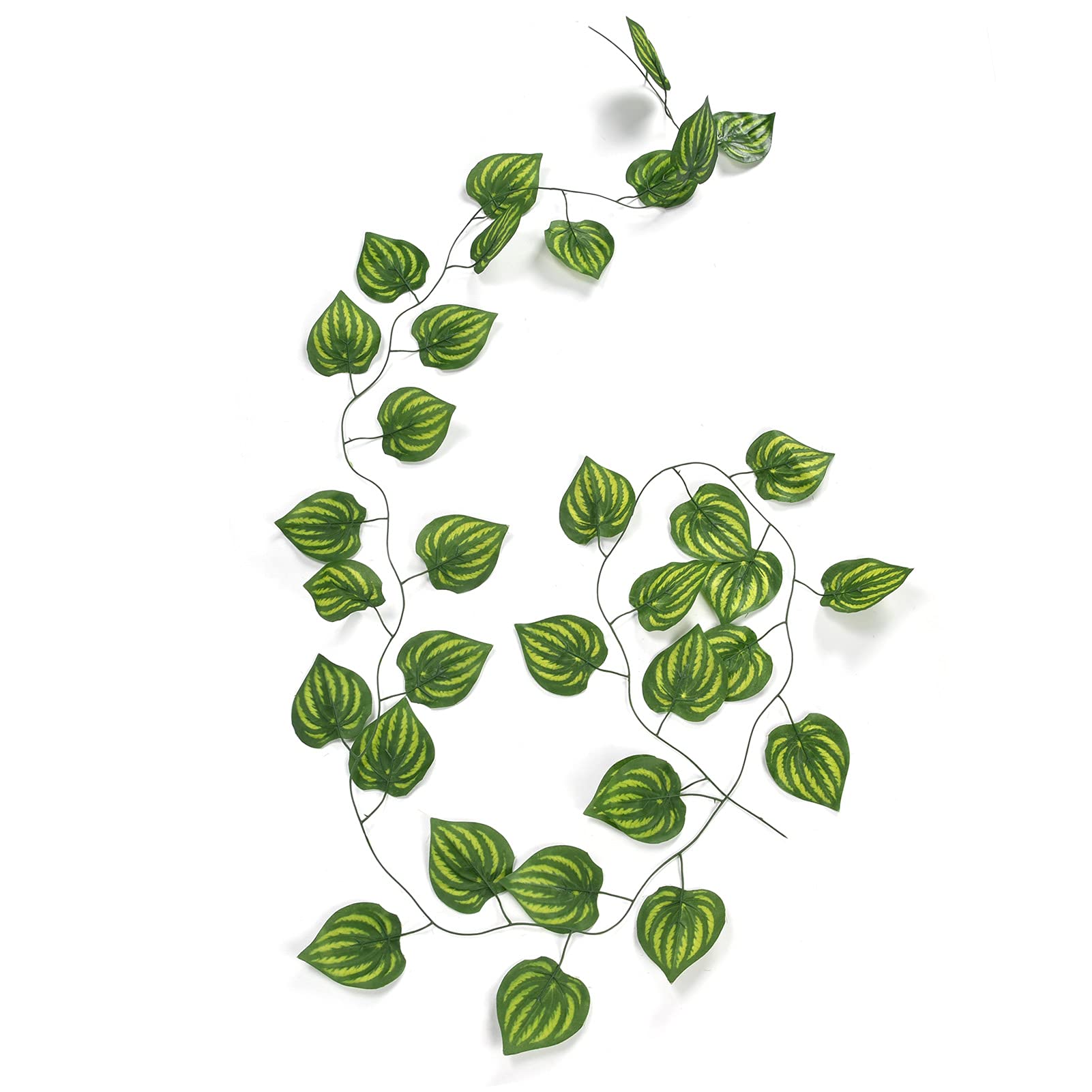 Haofy Artificial Watermelon Leaf Vine - Realistic Green Foliage Hanging Plant for Indoor/Outdoor Decor, Garden, Wedding & Party Decoration - Perfect for Home, Patio, and Event Centerpieces