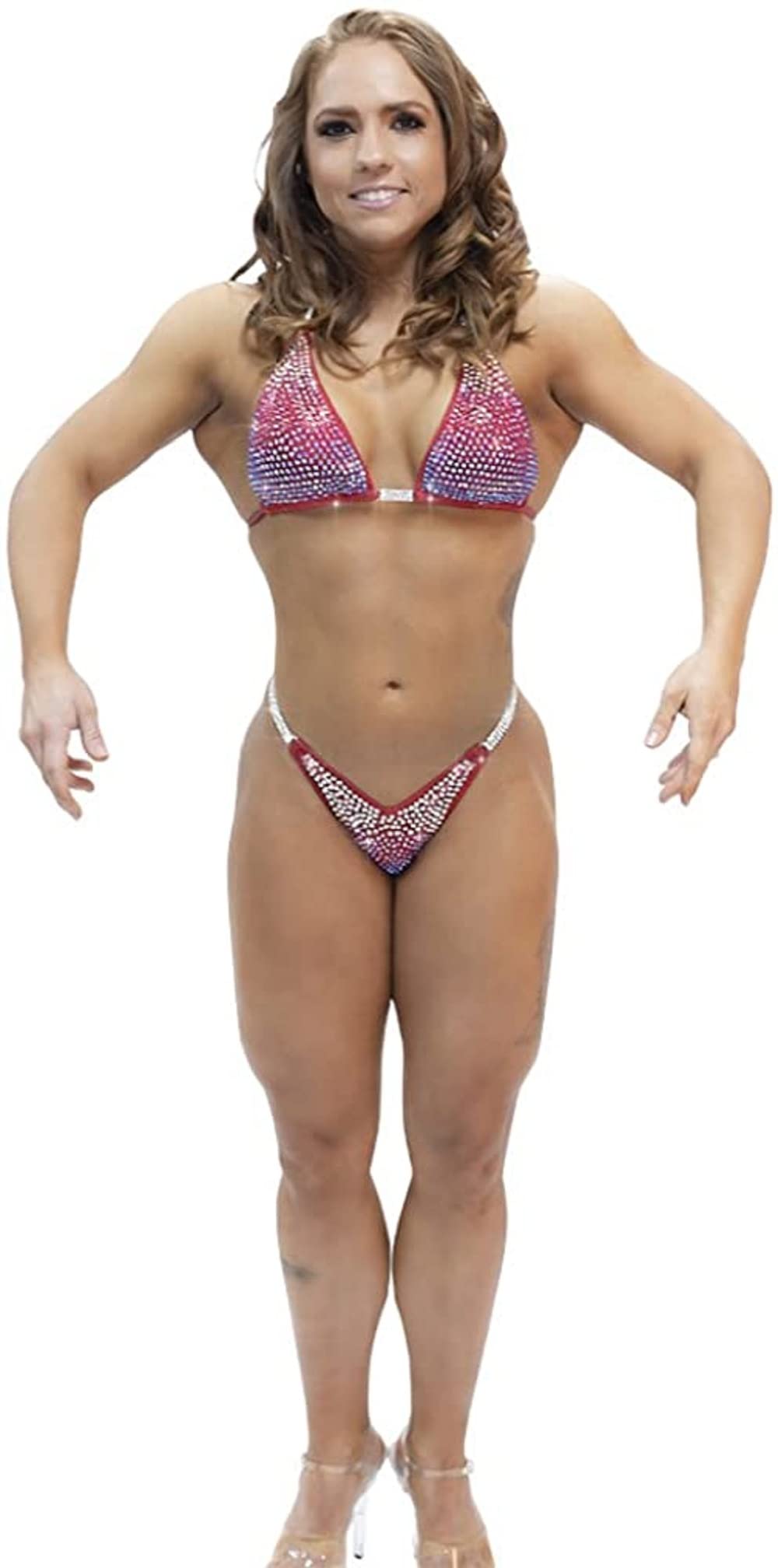 Competition Bikini Suit for Figure Physique Bodybuilding - High Cut Posing Suit for Women's Fitness & Bikini Contest | Perfect for Stage Performances, Bodybuilding Shows & Fitness Competitions