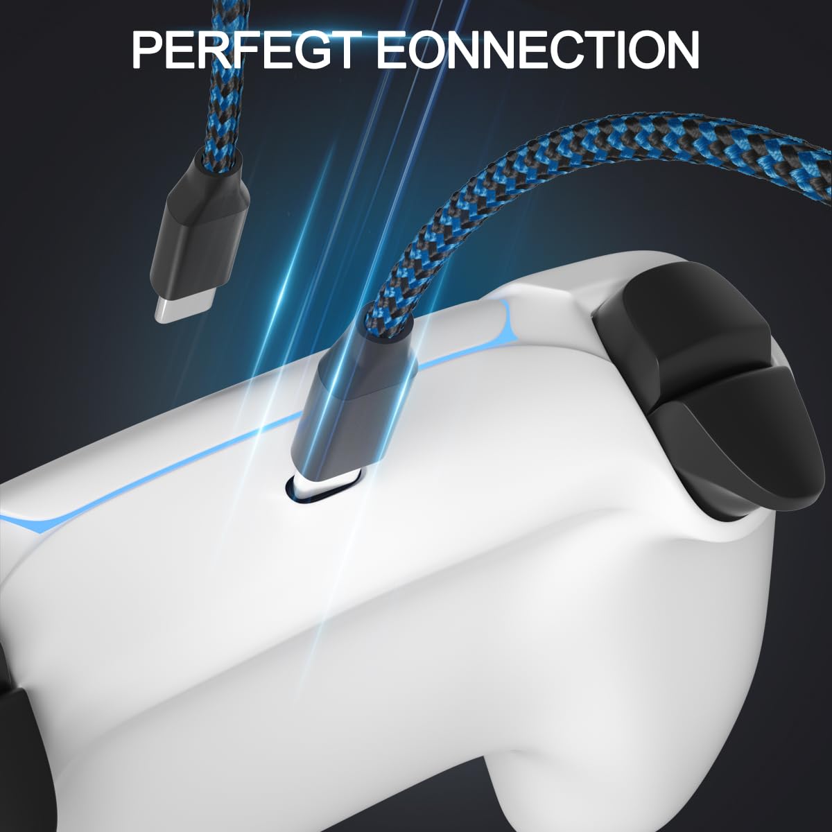Premium USB-C Charging Cable for PS5 & Xbox Series X/S Controllers - 6ft Fast Charge & Data Sync Cord - Compatible with PlayStation 5 DualSense & Xbox Core Controller Accessories - Perfect for Gaming Sessions & Home Entertainment Setups