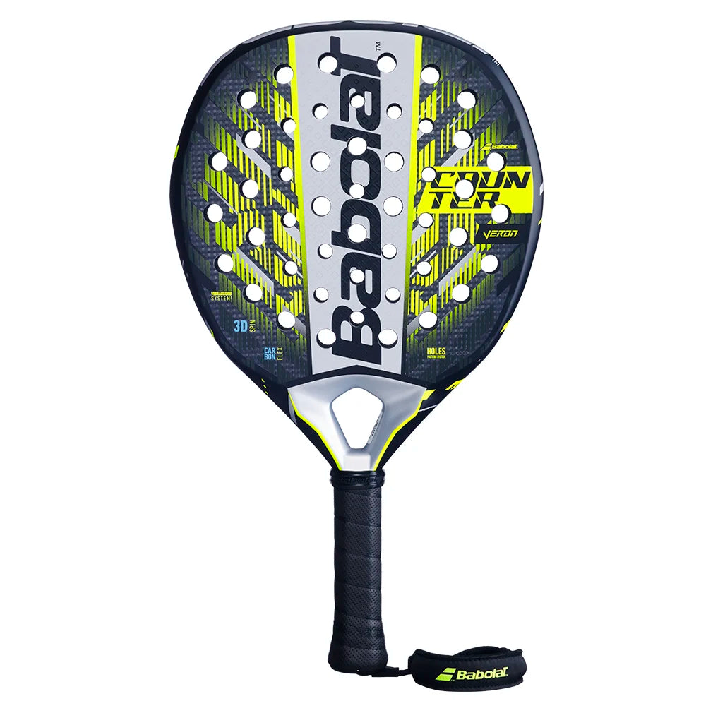 Premium Counter Veron 2.5 Padel Racquet - Black & Yellow Design for Professional Players | Perfect for Competitive Matches & Training Sessions