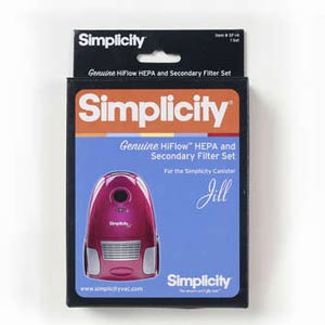 Simplicity SF I4 Jill HEPA & Secondary Air Filter Replacement Set - Compatible with Simplicity Vacuums for Home Cleaning & Pet Hair Removal