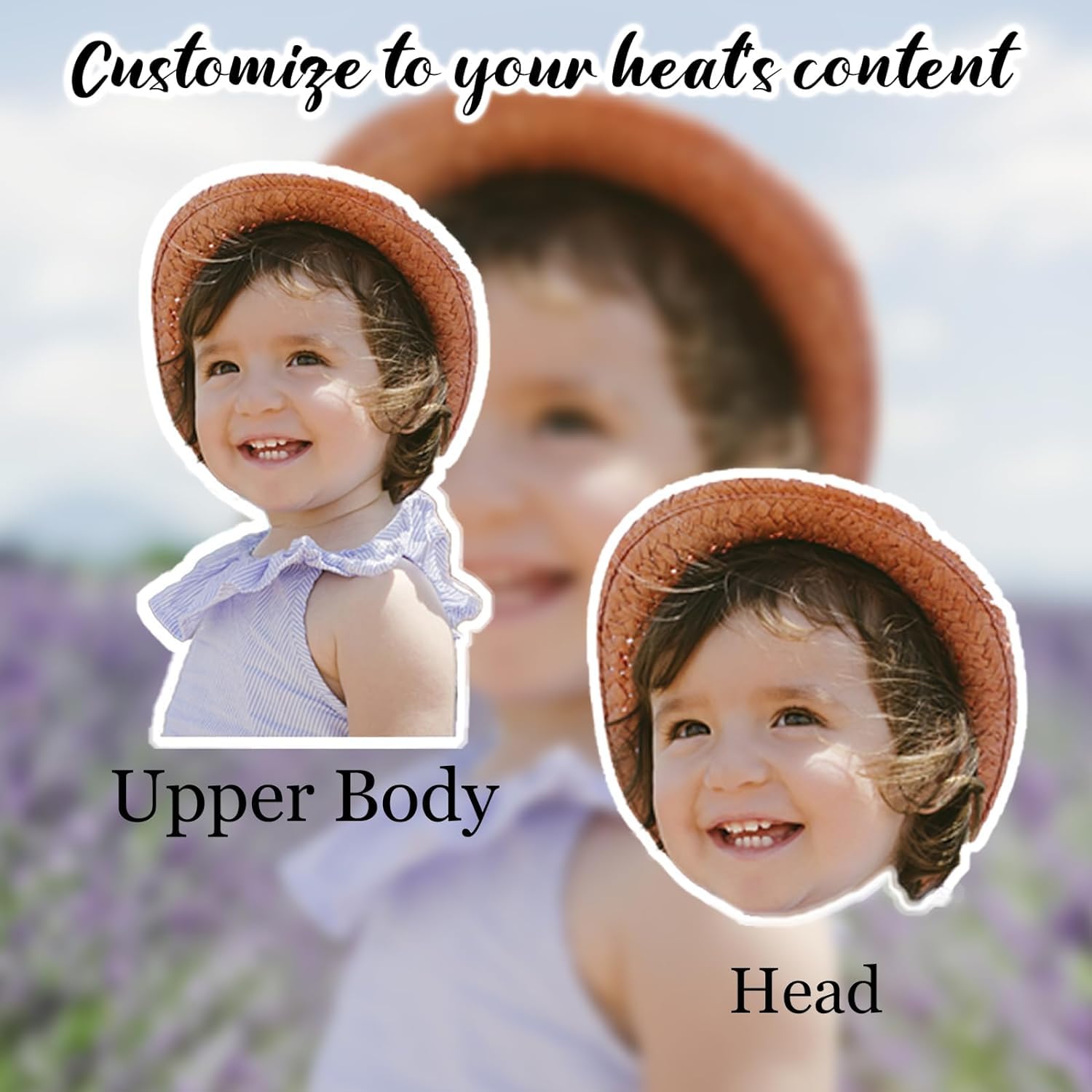 6Pcs Custom Photo Air Fresheners - Double Sided Personalized Car Freshener with Logo, Valentine's Day Gift, Car Accessories for Rear View Mirror | Perfect for Cars, Offices & Home Decor (6pcs-Crop)