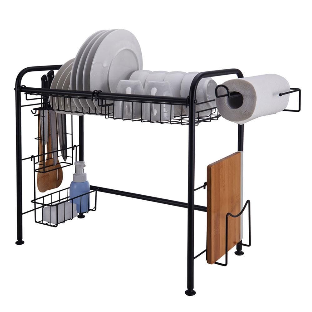 2-Tier Over the Sink Dish Drying Rack - 31 Inch Stainless Steel Kitchen Organizer for Plates, Bowls & Utensils | Space-Saving Drying Solution for Small Kitchens & Apartments