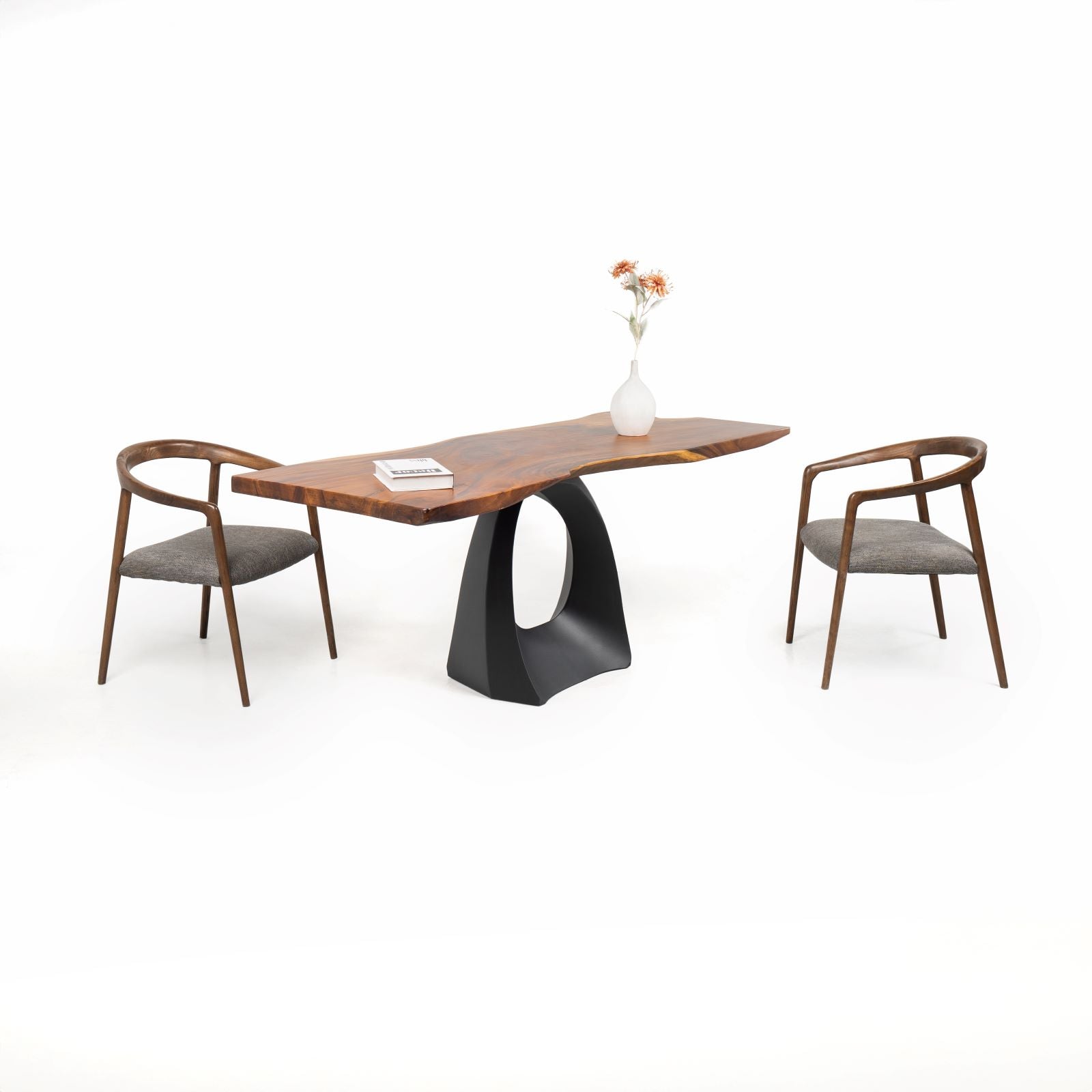 Tulipe 28H Table Base for Round Table Tops - Heavy Duty Metal Pedestal Stand for Dining, Restaurant, and Event Furniture - Perfect for Home, Cafe, and Wedding Decor