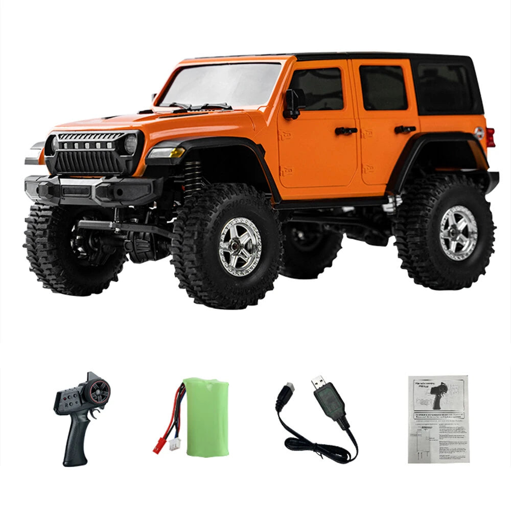JJRC C8801 1/18 Scale 4WD Remote Control Rock Crawler Truck with LED Lights - Off-Road RC Car for Adults & Kids, Perfect for Backyard Trails and Indoor Crawling Courses