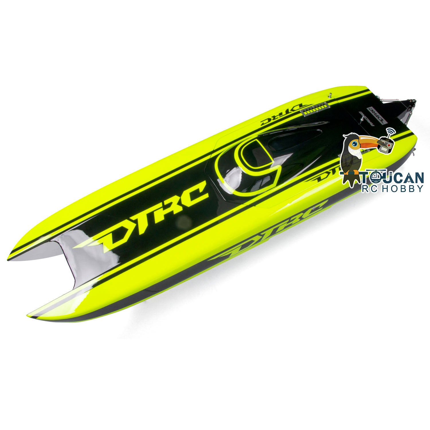 2.4Ghz Electric RTR RC Racing Boat with Kevlar Hull - Dual Motors, Servos, ESCs & Batteries - 1300mm x 360mm x 220mm - 100km/h High Speed - DIY Remote Control Boat for Lakes, Pools & Racing Competitions