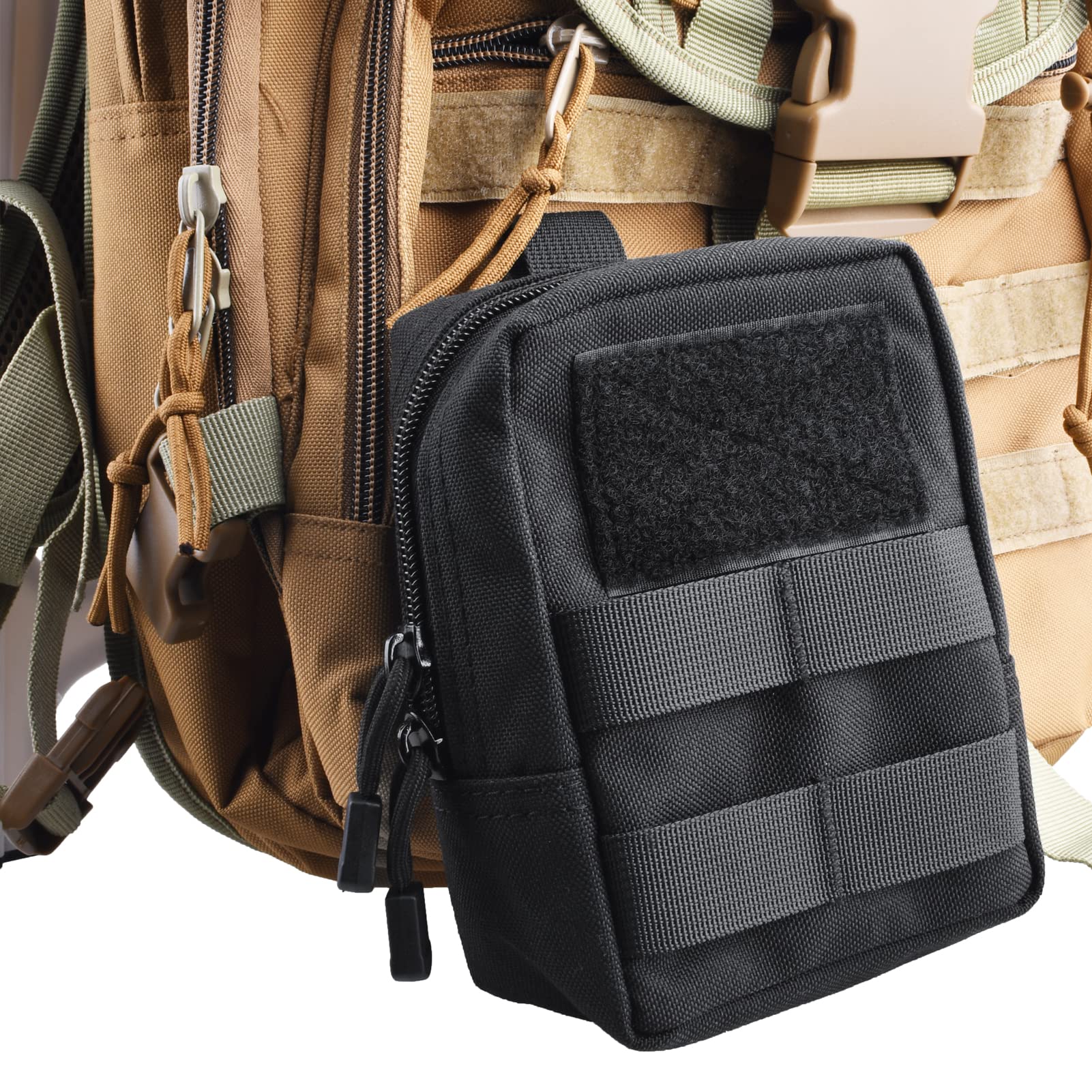 Azarxis MOLLE Pouch - Tactical Compact EDC Utility Waist Bag for Military Backpack | Small Gear Organizer for Survival, Hiking & Outdoor Adventures