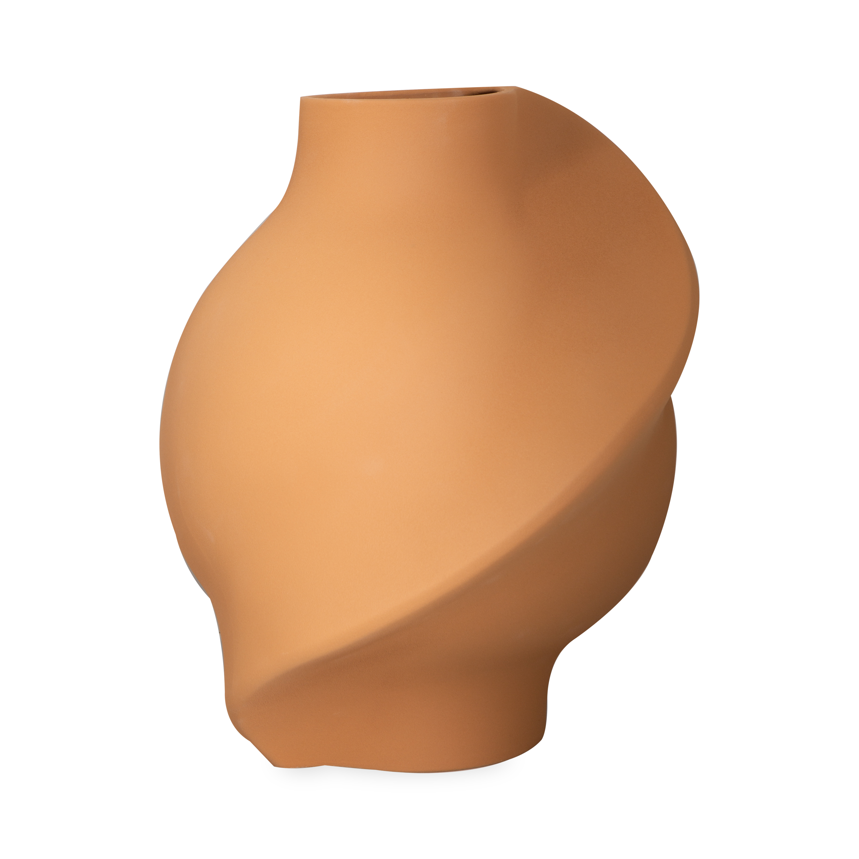 Pirout Vase - Handmade Ochre Ceramic Flower Vase for Home Decor, Wedding Centerpieces & Boho Style Interior Design