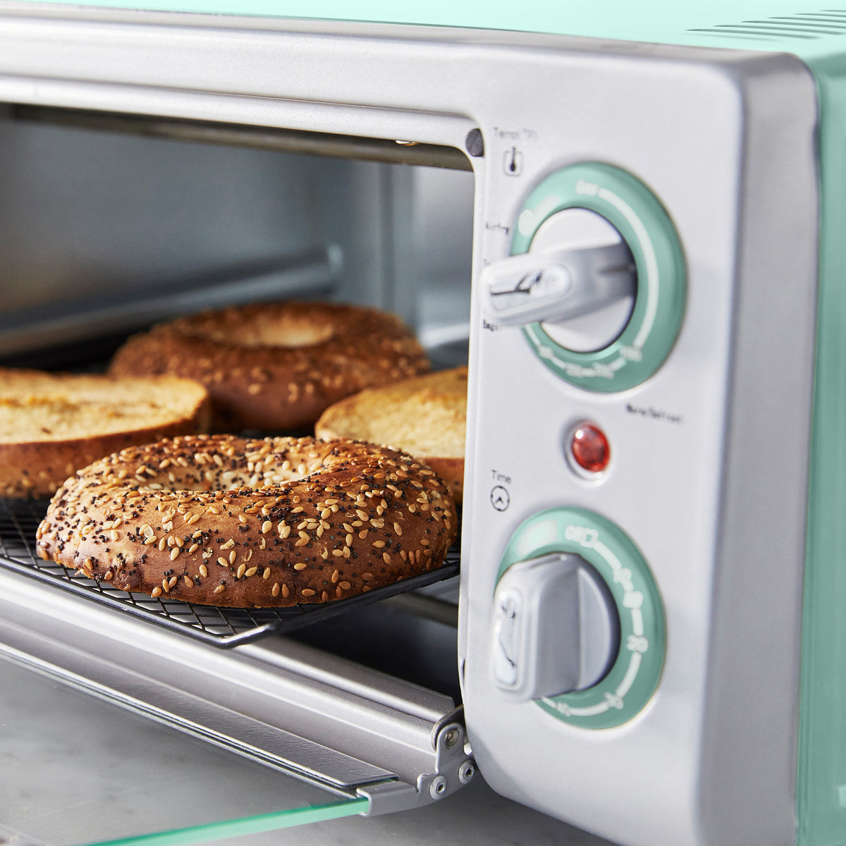 GreenLife Air Fryer Toaster Oven - 8-in-1 Countertop Convection Oven with Bake, Broil, Toast & Dehydrate Functions | Turquoise | Perfect for Small Kitchens, Dorms & Healthy Cooking
