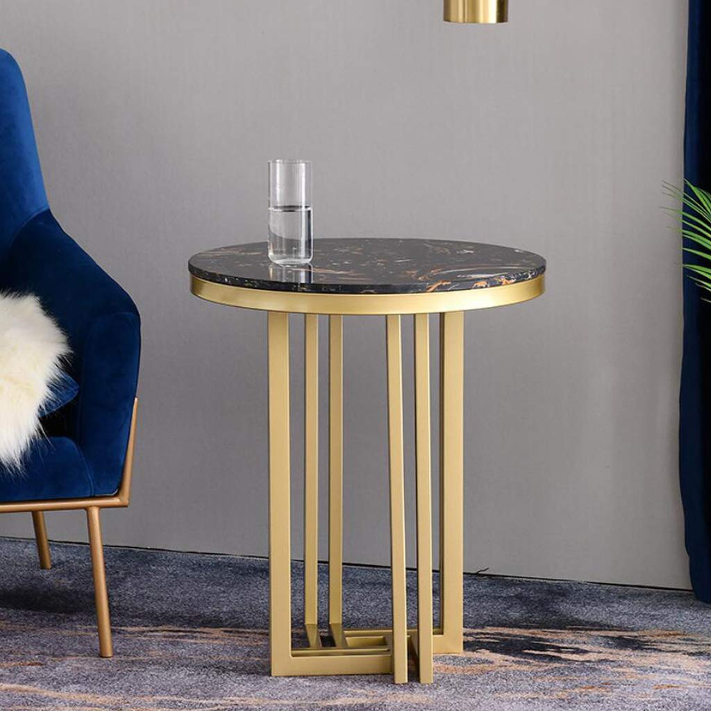 Luxury Round Coffee Table with High-Grade Marble Top - 20