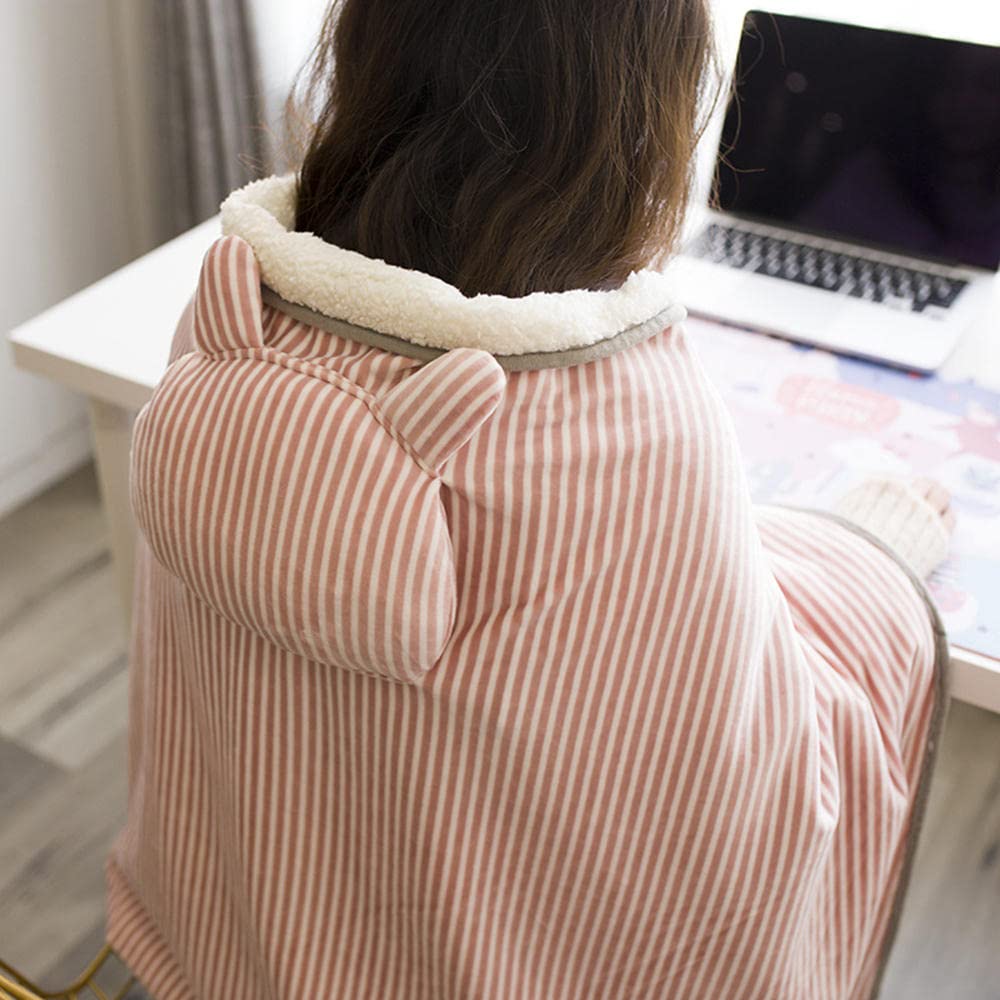 USB Electric Heating Blanket for Pets & Office - Soft Washable Warming Knee Pads & Shawl in Pink | Perfect for Winter Home, Work & Travel Use