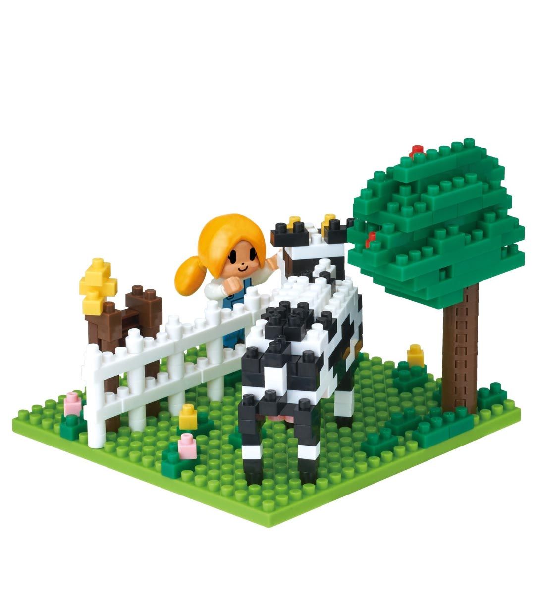 Nanoblock Ferme Stories Collection with Nanobbit NBH 166 - Miniature Farm Building Blocks for Creative Play & Home Decoration