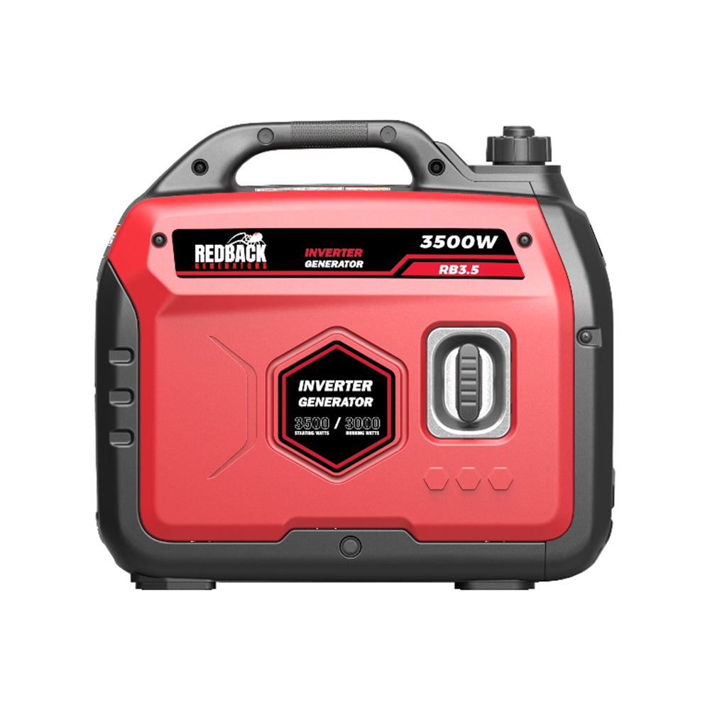 Redback RB3.5 Portable Inverter Generator 3500W 3.5KVA - Quiet, Lightweight & Reliable Power for Camping, RV Trips & Emergency Backup