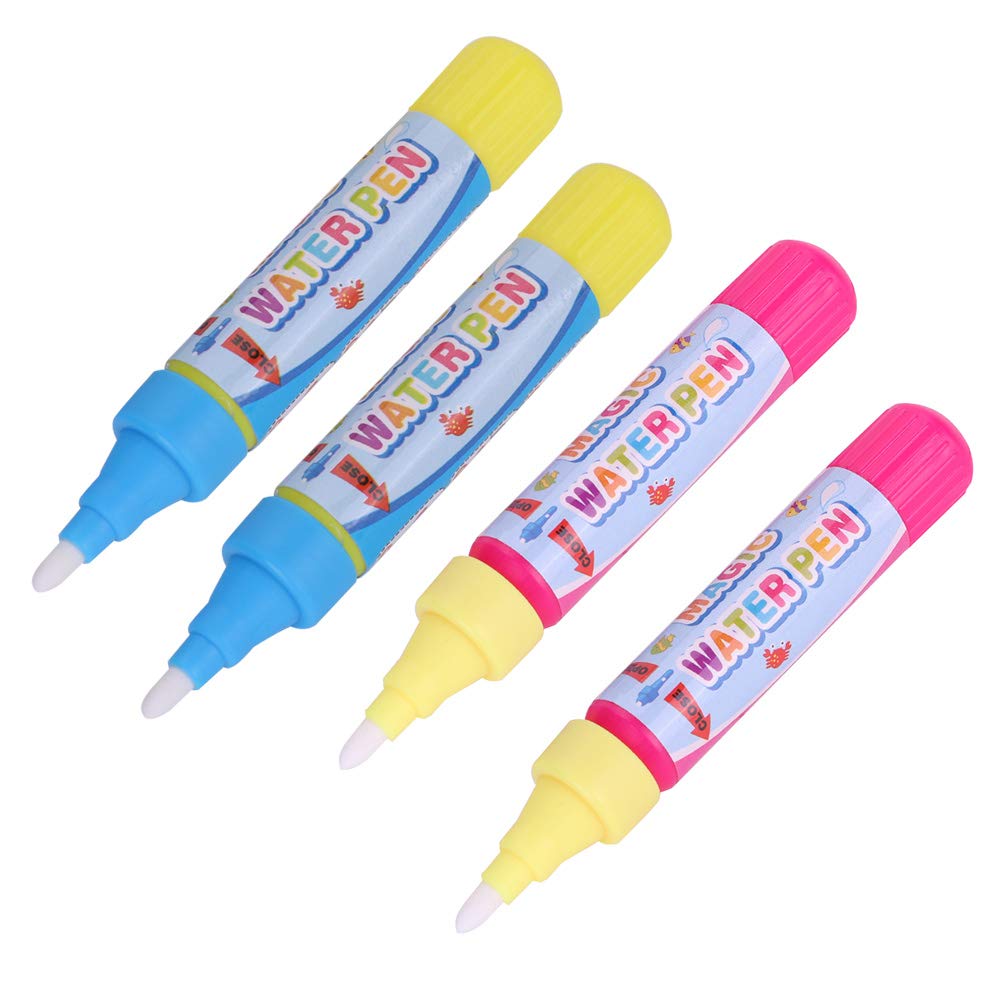 2-Pack Water Drawing Pens for Kids - Reusable Doodle Markers for All Water Doodle Mats & Painting Boards (Blue) - Perfect for Toddler Art Activities, Travel Entertainment & Mess-Free Creative Play