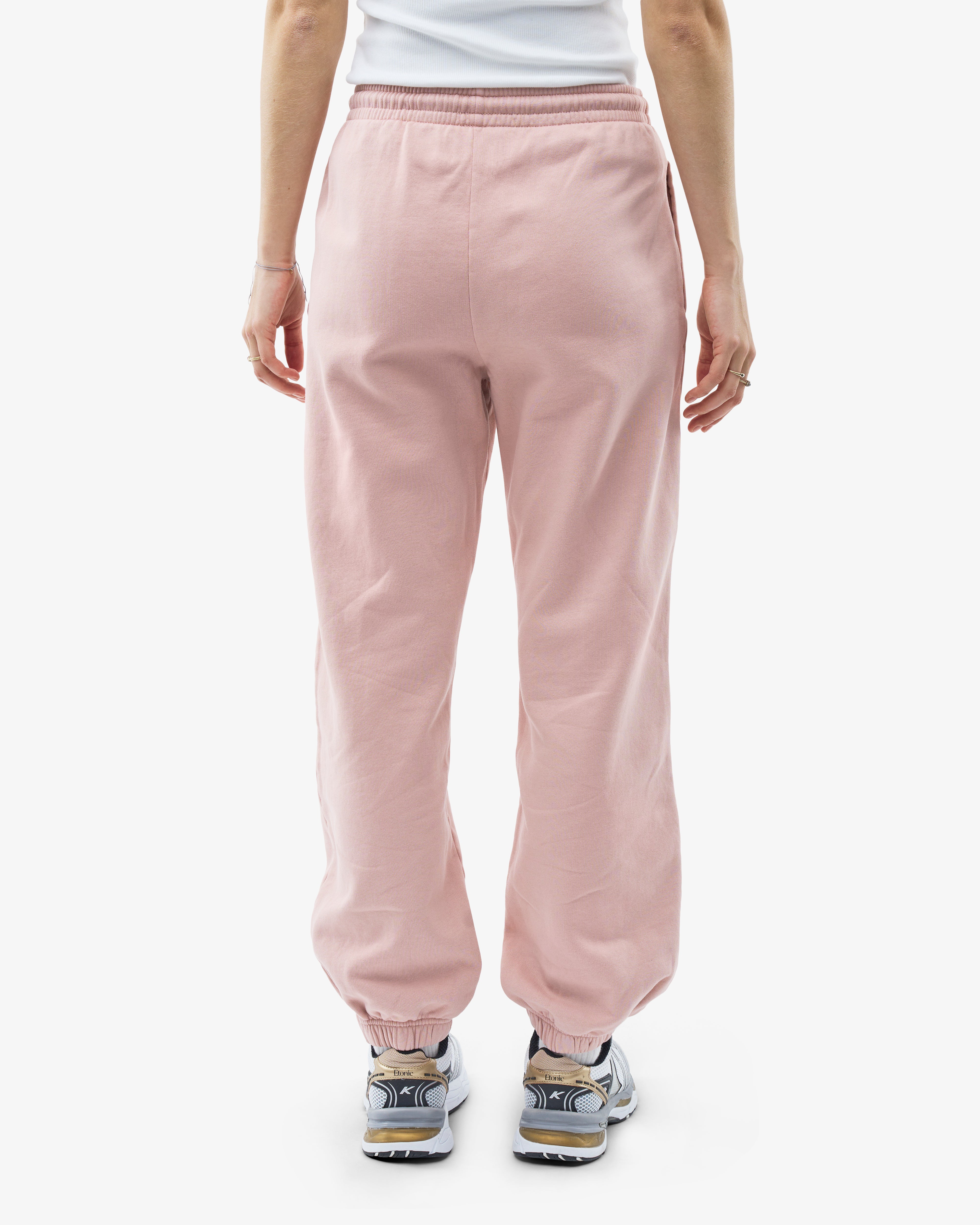 Organic Relaxed Sweatpants for Women - Soft Faded Pink Lounge Pants - Perfect for Yoga, Home Wear & Casual Outfits