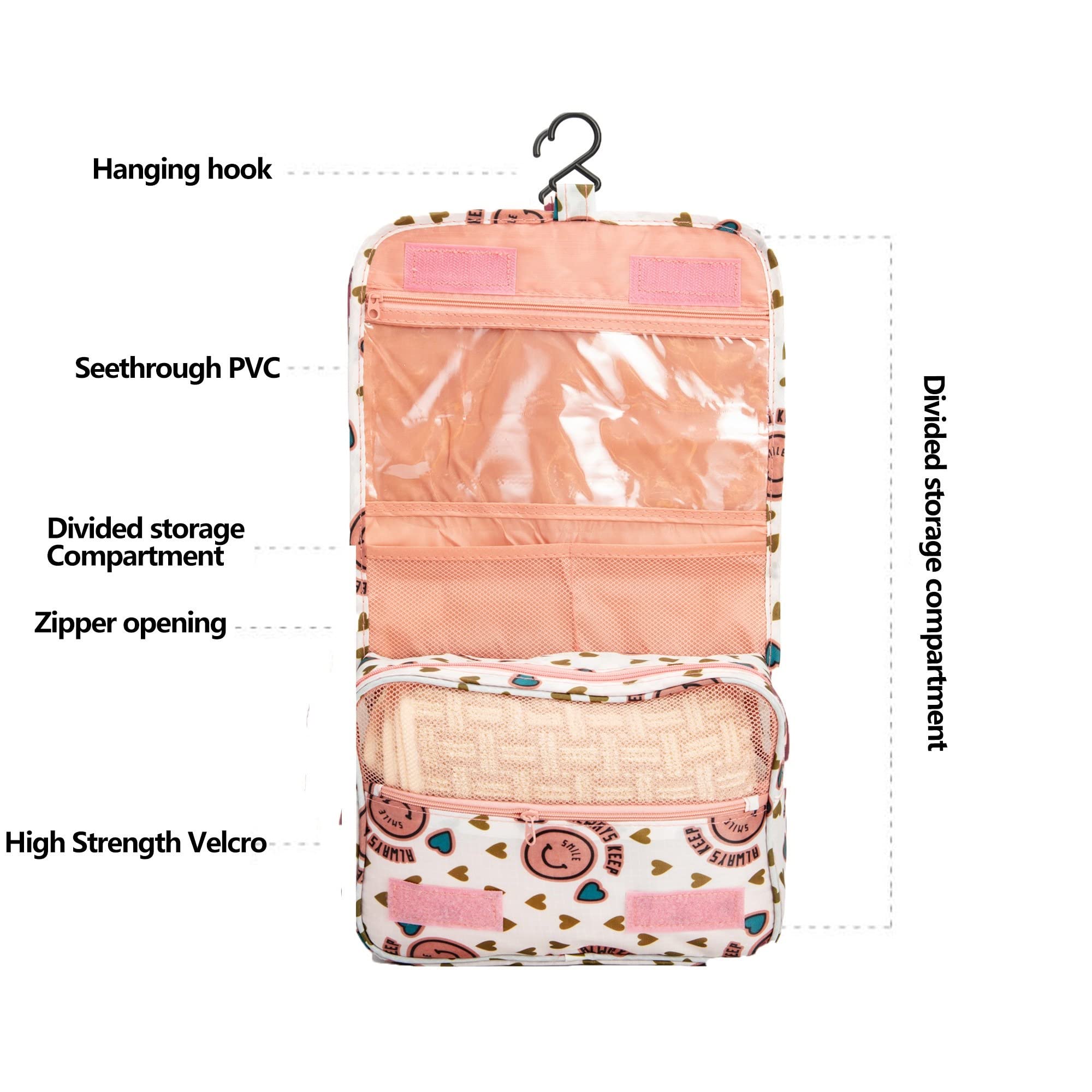 Large Hanging Toiletry Bag - Waterproof Travel Organizer for Men & Women - Perfect for Bathroom, Shower & Makeup Essentials