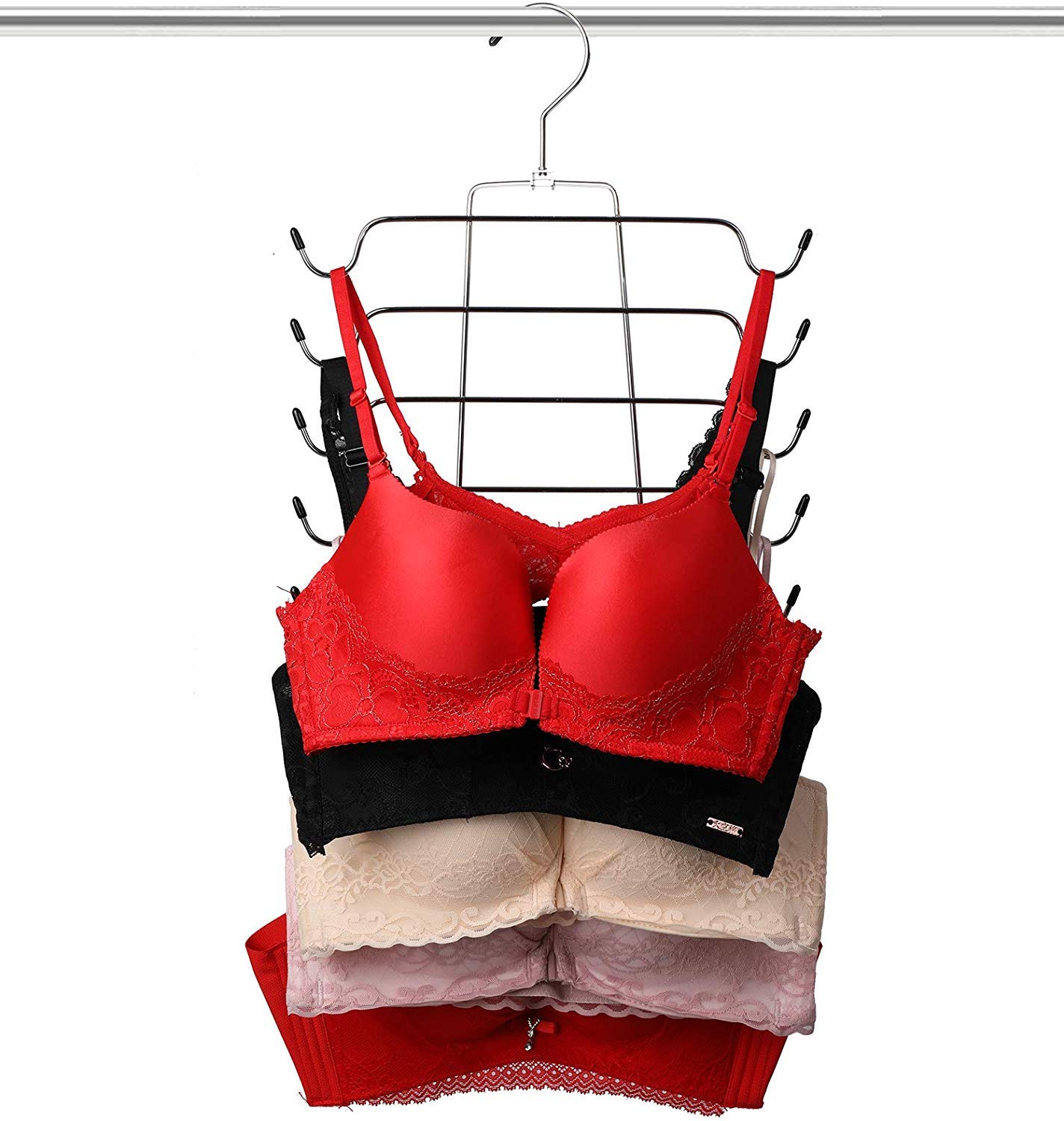 Magicool Cami Hanger 2 Pack - Space Saving Closet Organizer for Tank Tops, Bras, Pajamas & Dresses | Perfect for Wardrobe Storage, Travel & Laundry Room Organization