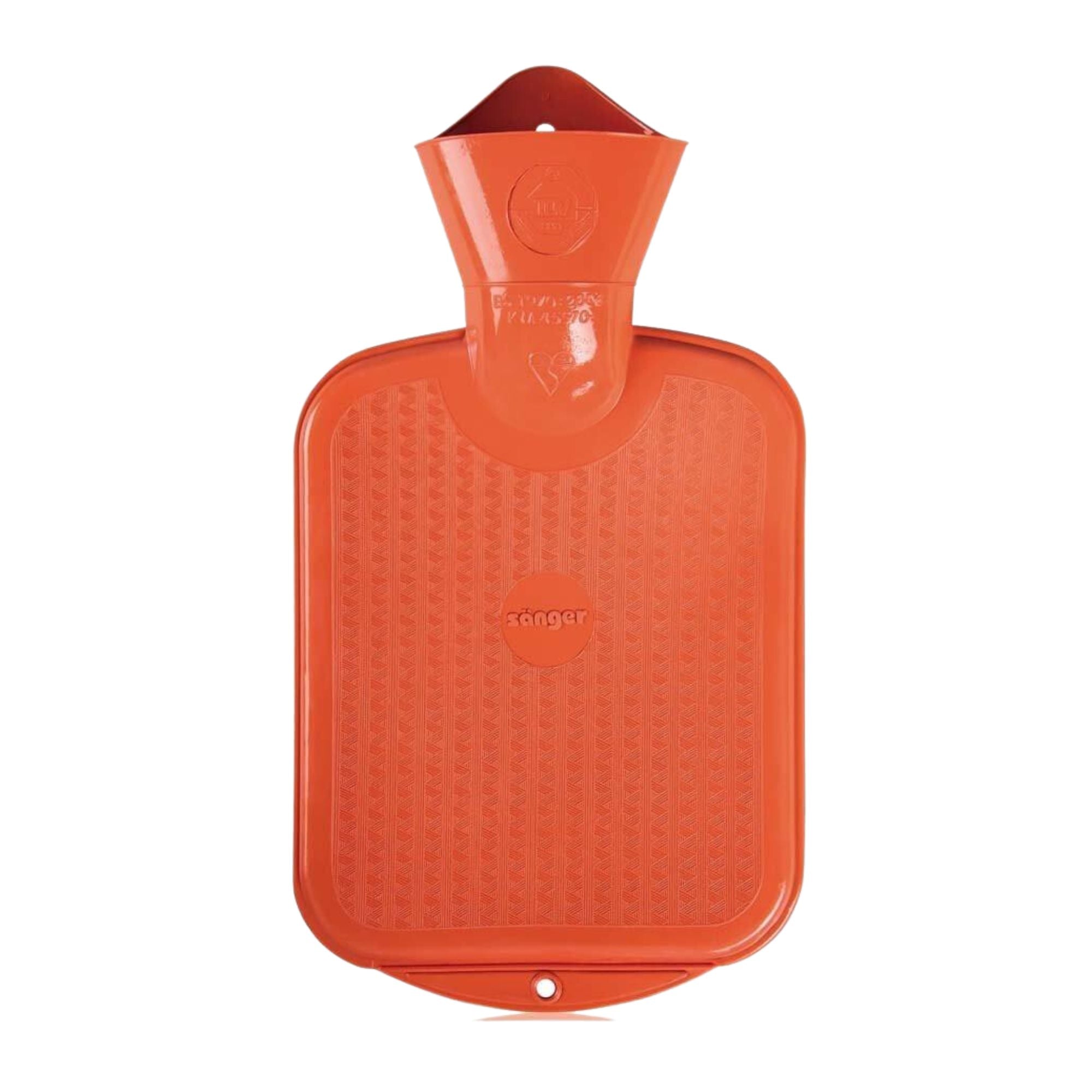 0.8L Orange Hot Water Bottle for Pain Relief & Warmth - Soft & Durable Rubber - Perfect for Cramps, Cold Nights & Cozy Comfort