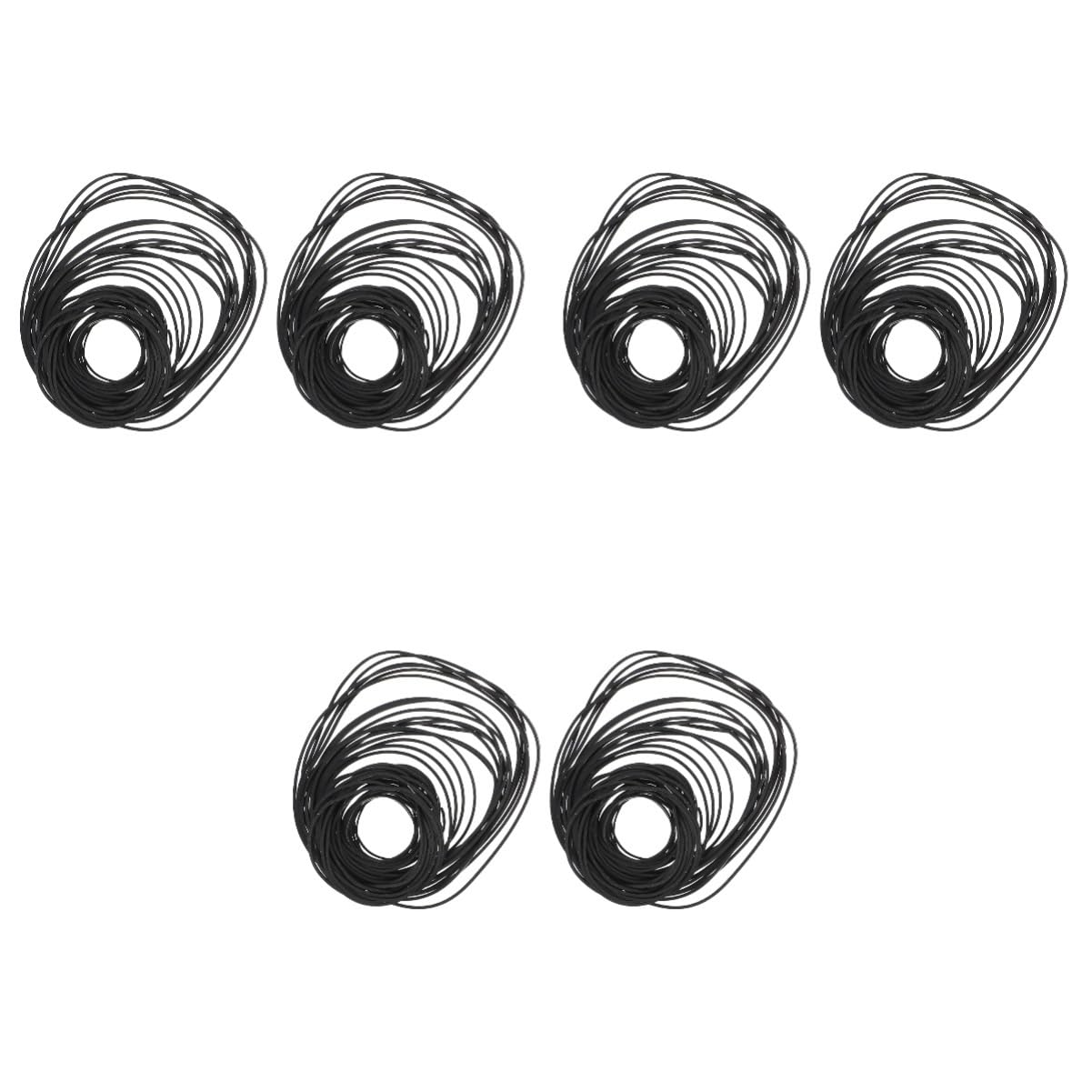 Jojofuny 6-Pack Cassette Tape Recorder Belts - Square Rubber Drive Belts for Tape Deck Repair & Maintenance - Compatible with Most Cassette Players (Ideal for Vintage Audio Restoration & DIY Repairs)