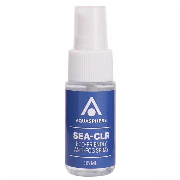 Aqua Sphere Sea Clear Anti-Fog Spray for Swim Goggles & Masks – Transparent Blue Formula | Prevents Fogging for Clear Vision While Swimming, Snorkeling & Diving