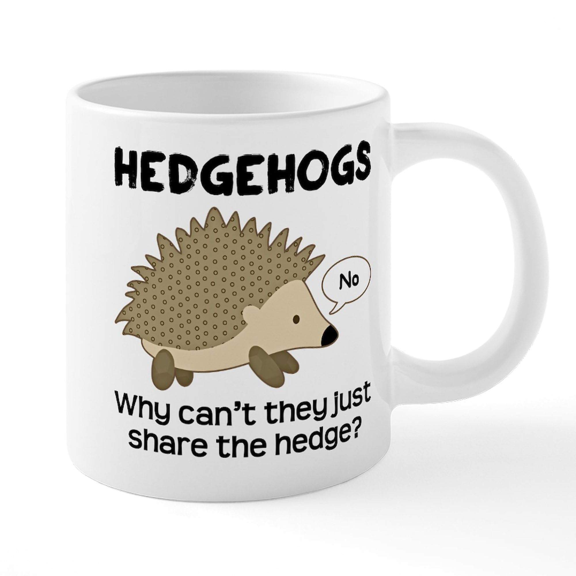 Hedgehog Pun 20oz Ceramic Coffee Mug - Large Insulated Tea Cup with Cute Animal Design - Perfect for Home, Office & Gift Giving