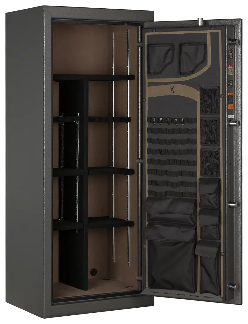 Browning SP20 Putty Gray Sporter Gun Safe - Secure Firearm Storage for Home, Office & Hunting - Heavy Duty Steel Safe with Key Lock & Foam Lining