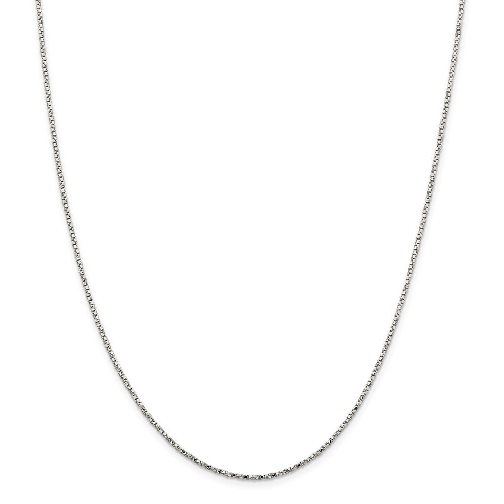 925 Sterling Silver 1.35mm Twisted Box Chain Necklace with Lobster Clasp - 18 Inch Dainty Jewelry for Women, Perfect for Layering, Gifts & Everyday Wear