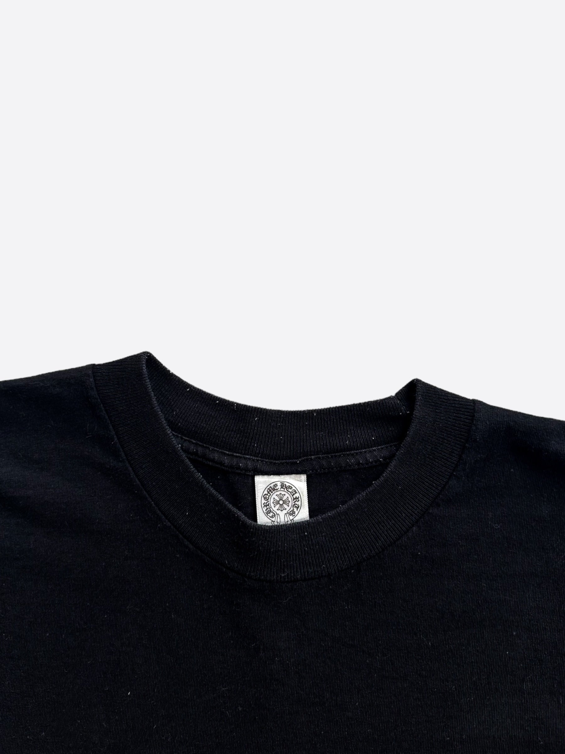 Chrome Hearts Black & Grey Cross Logo T-Shirt for Men - Stylish Graphic Tee for Casual Wear & Street Fashion