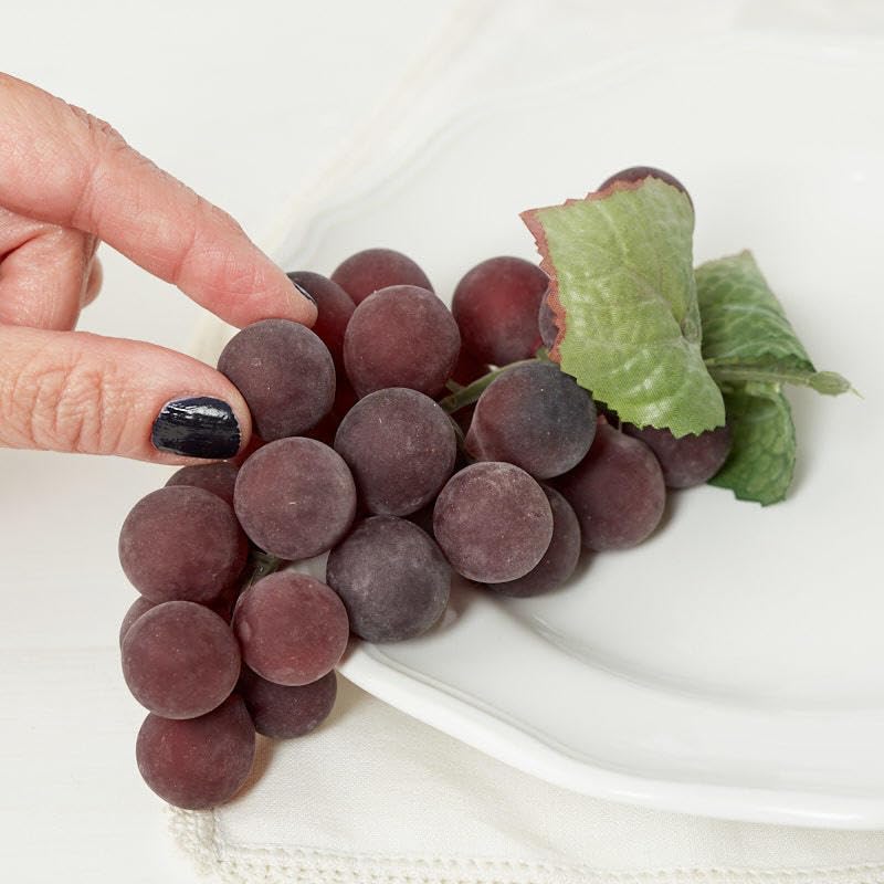 3 Pack Artificial Purple Grape Clusters - Realistic Fake Grapes for Home Decor, Wedding Centerpieces, and DIY Crafts - Factory Direct Wholesale Bulk Supplies