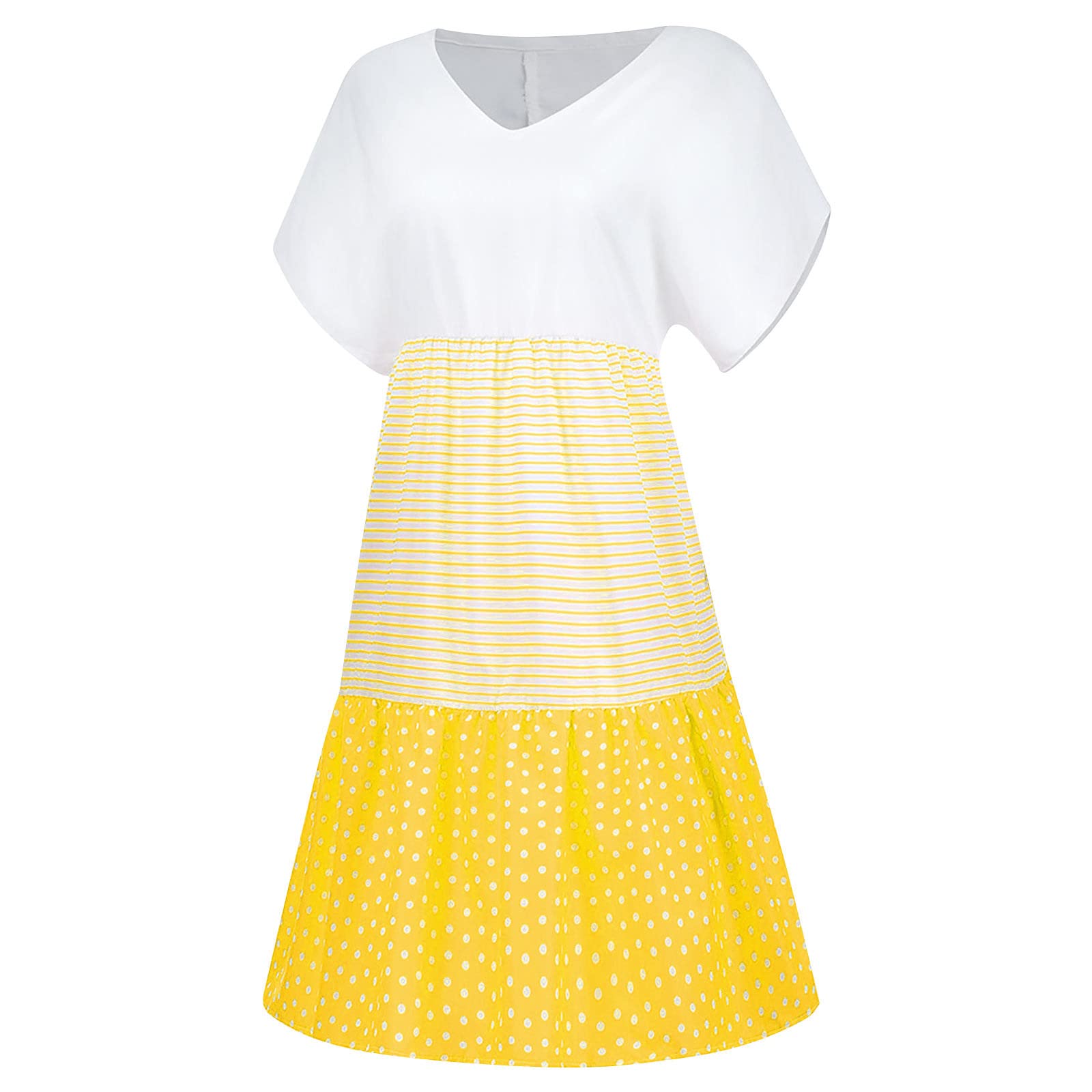 Women's Plus Size Casual Shirt Dresses 2024 | Short Sleeve Midi Boho Sun Dress for Summer, Beach & Vacation | Perfect for Outdoor Activities, Travel & Relaxing