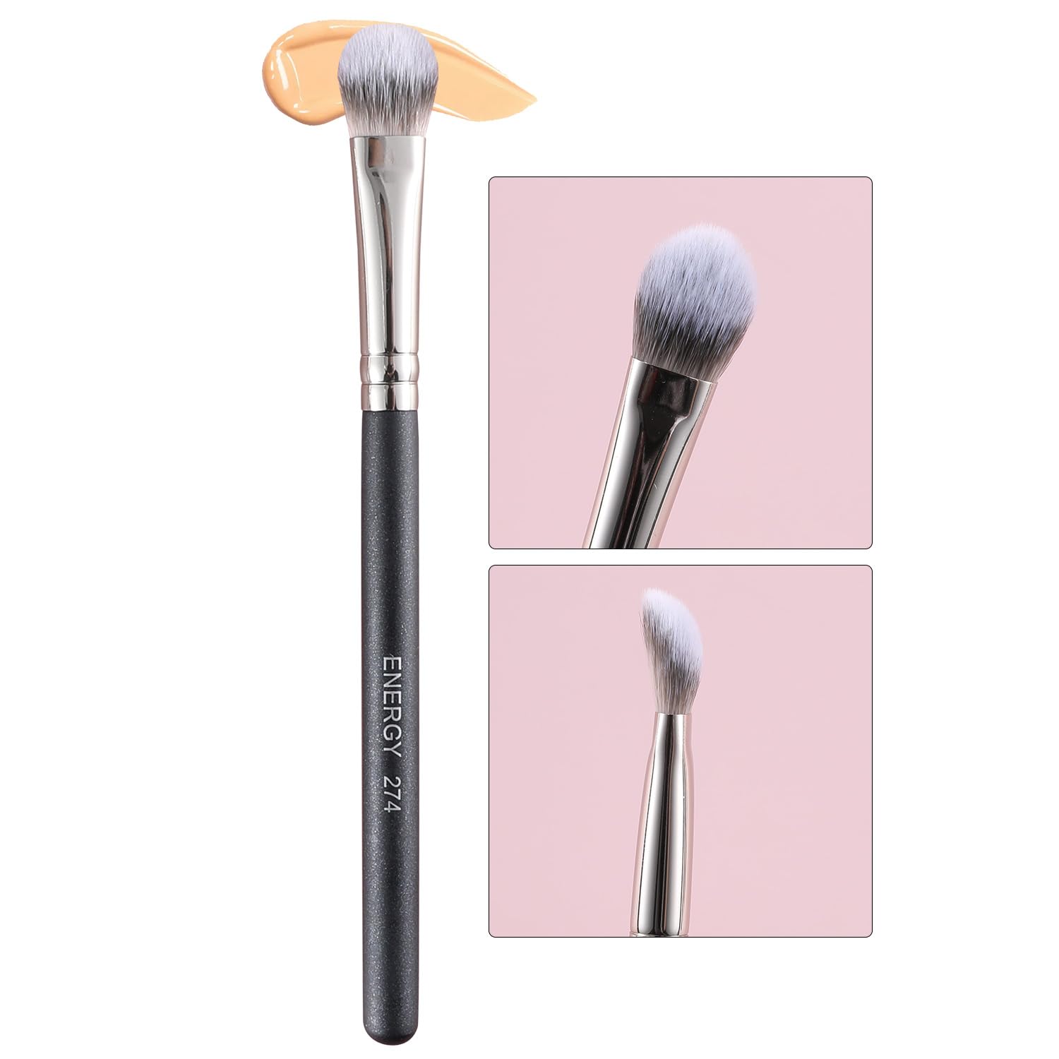Flat Concealer Brush for Eye Cream & Powder - Dark Circle Cover - Makeup Blending Tool