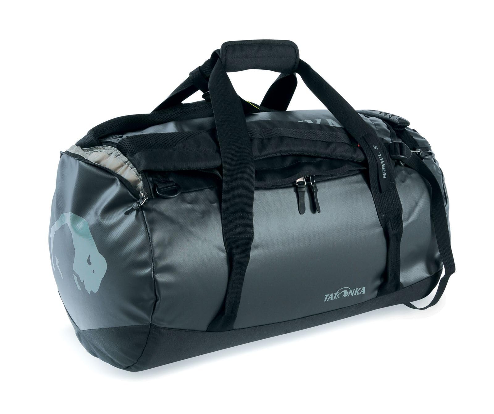 Tatonka Barrel S Travel Bag - 45L Waterproof Backpack Made of Durable Truck Tarpaulin with Large Zipper Opening - Unisex Carry-On for Camping, Hiking & Outdoor Adventures