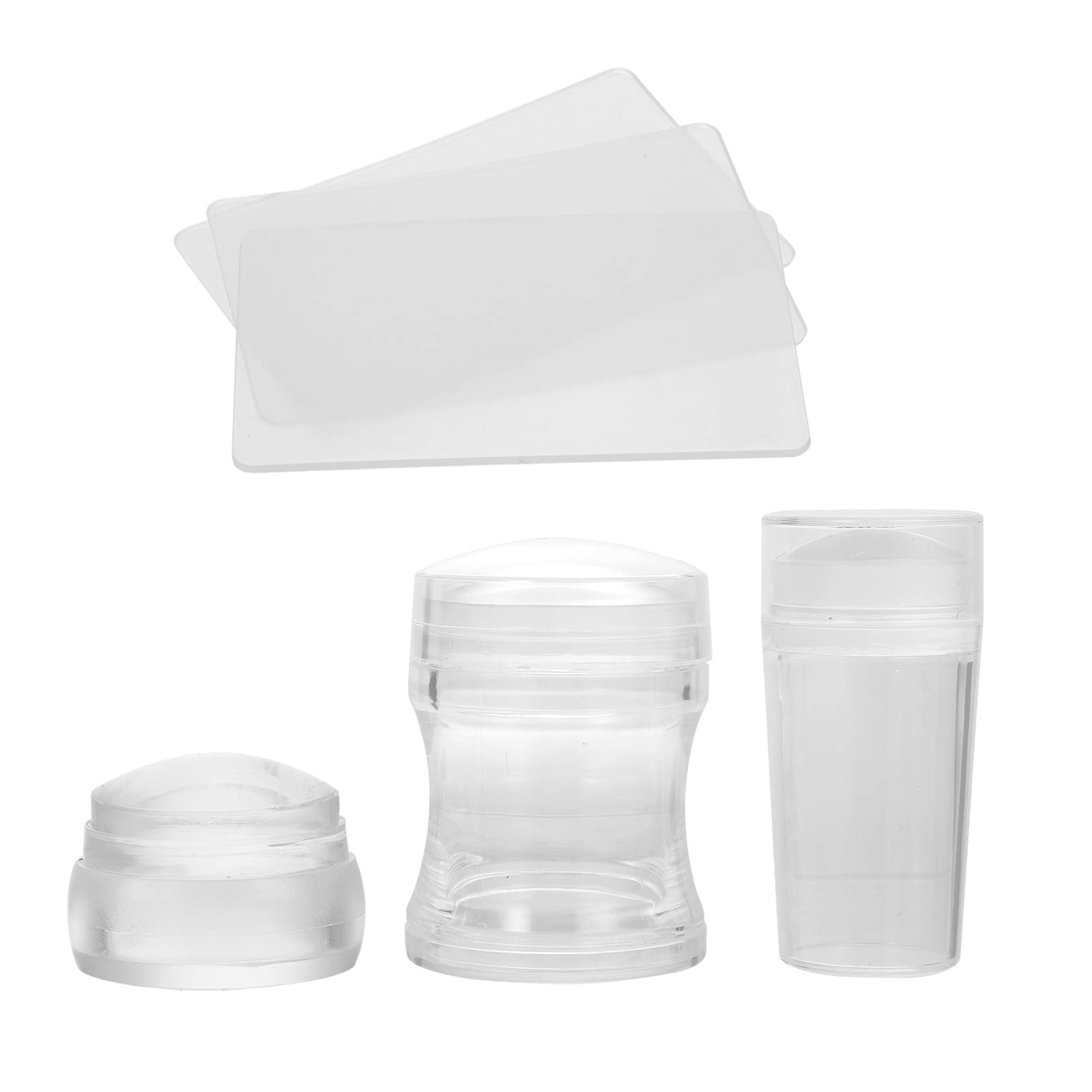 3-Piece Jelly Nail Stamper Set - Clear Nail Art Stamping Kit with Scraper & Image Plates for Professional Manicures | DIY Nail Decoration Tools for Salon & Home Use | Perfect for Gel Polish, Acrylic Nails & Creative Nail Designs