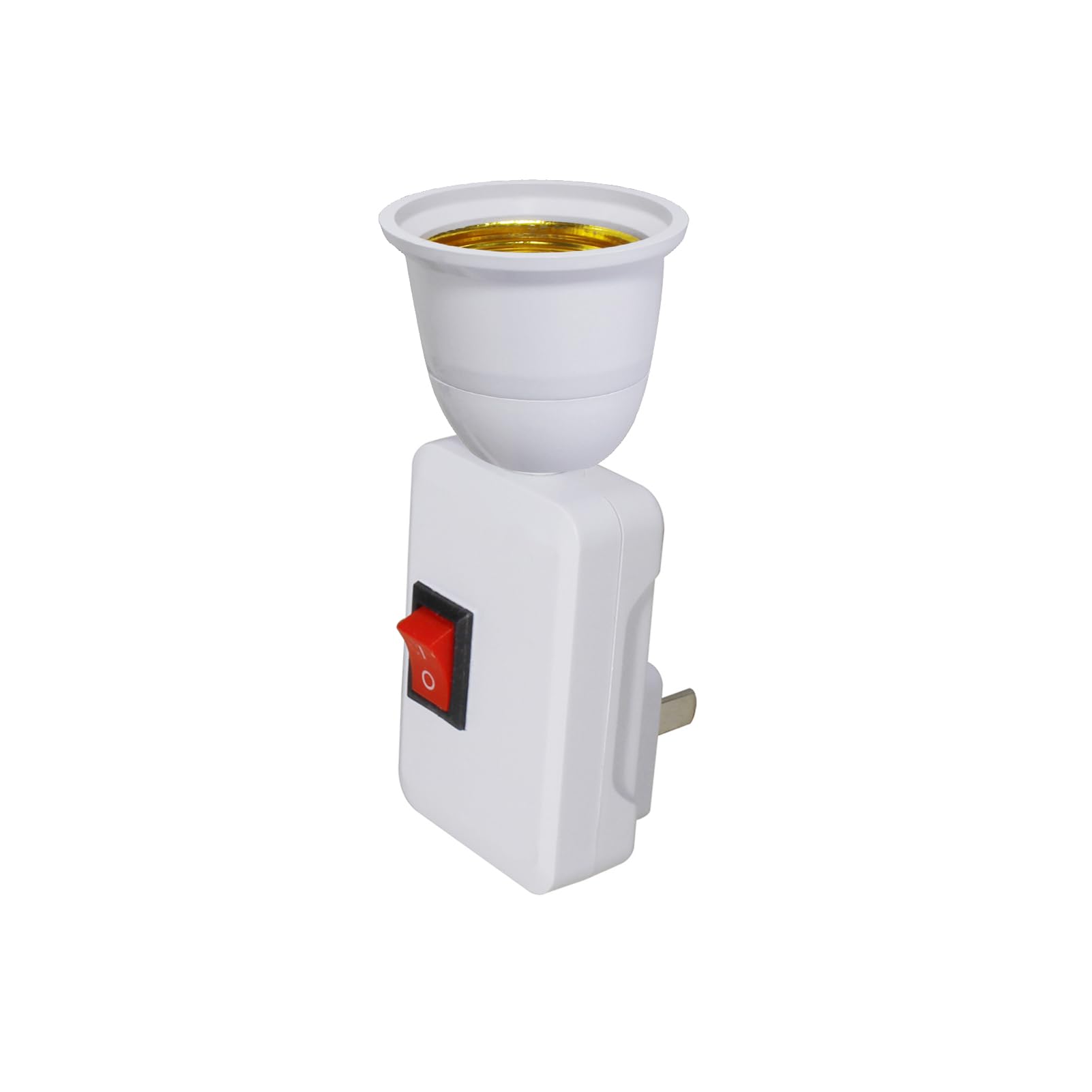 E26/E27 Plug-in Light Socket Adapter with On/Off Switch - Flexible Neck Extension Bulb Holder Converter for Night Light, Bedside Lamp & Wall Light Fixtures - Perfect for Bedrooms, Hallways & Home Decor
